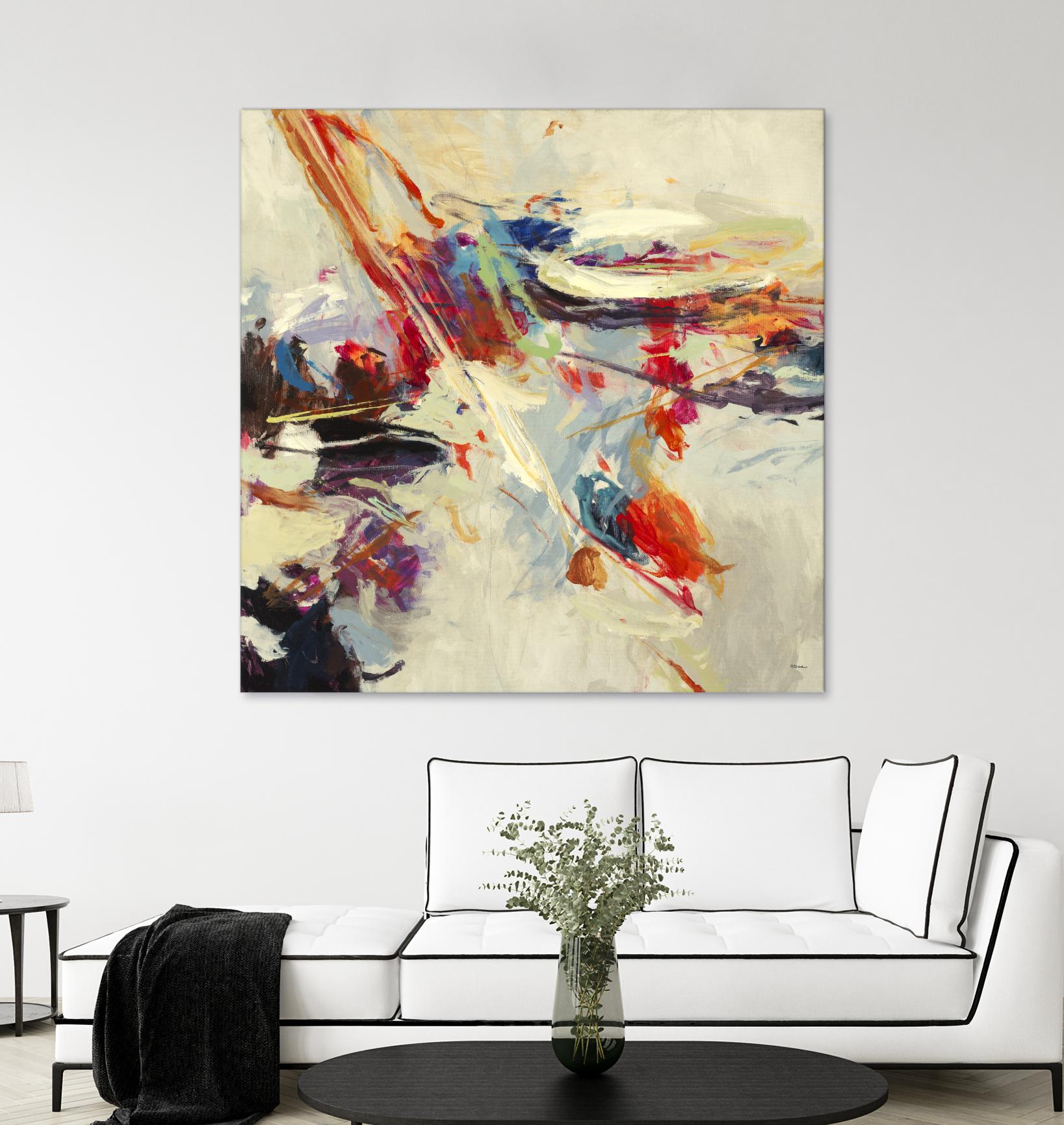 Positive Energy I by Randy Hibberd on GIANT ART - beige abstract
