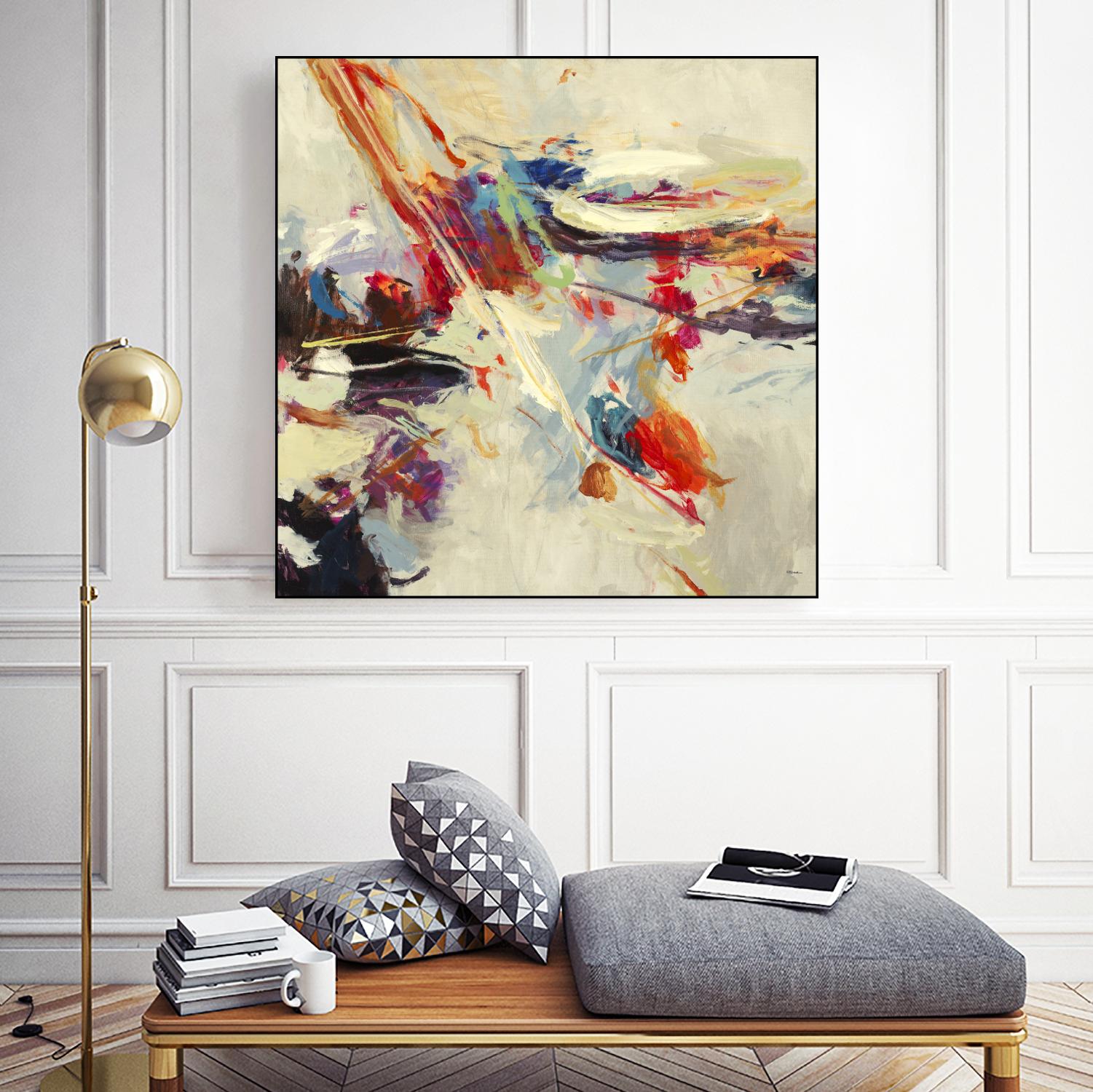 Positive Energy I by Randy Hibberd on GIANT ART - beige abstract