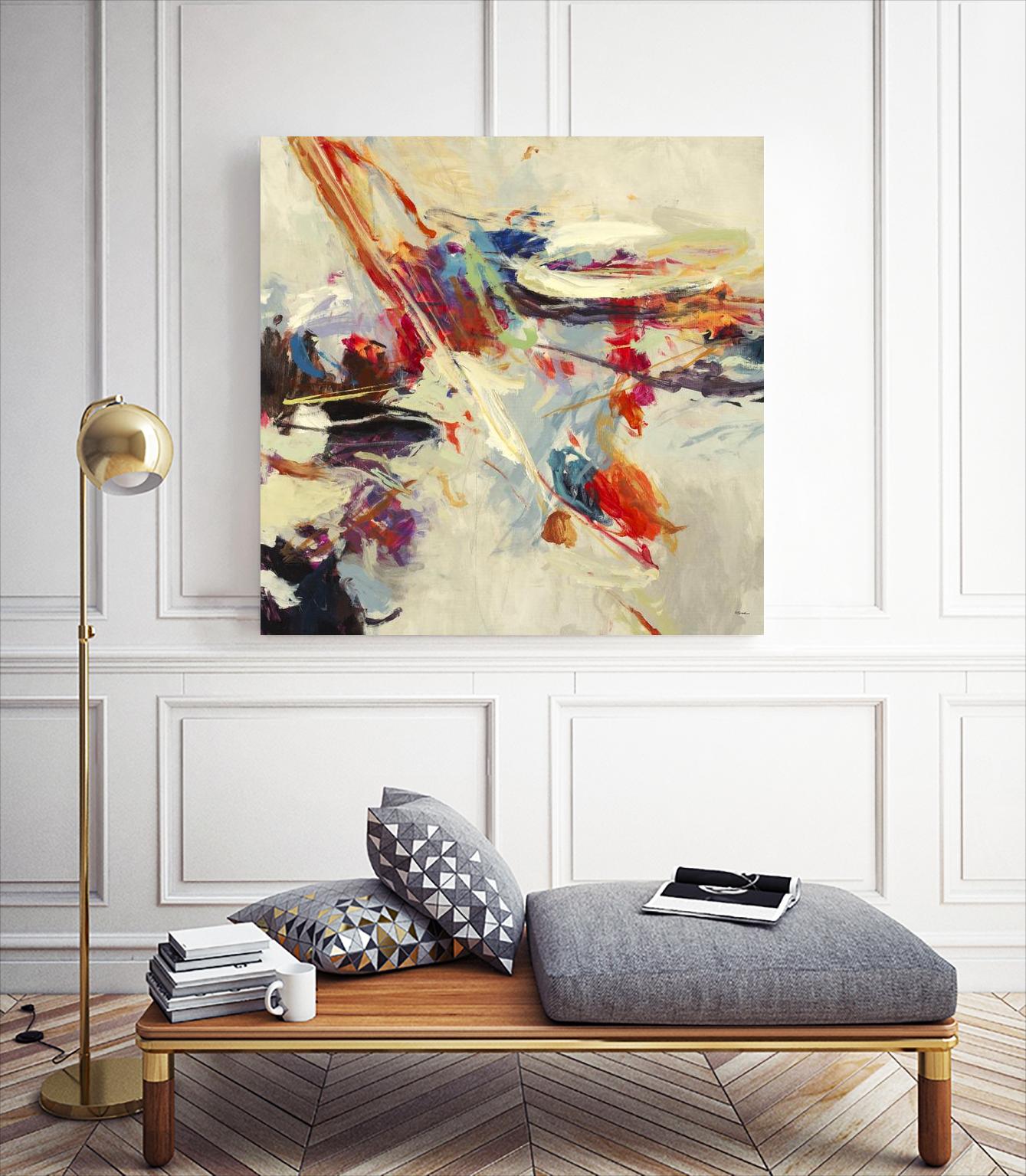 Positive Energy I by Randy Hibberd on GIANT ART - beige abstract