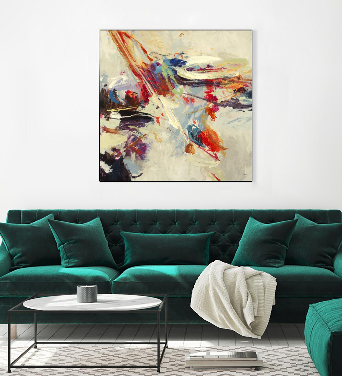 Positive Energy I by Randy Hibberd on GIANT ART - beige abstract
