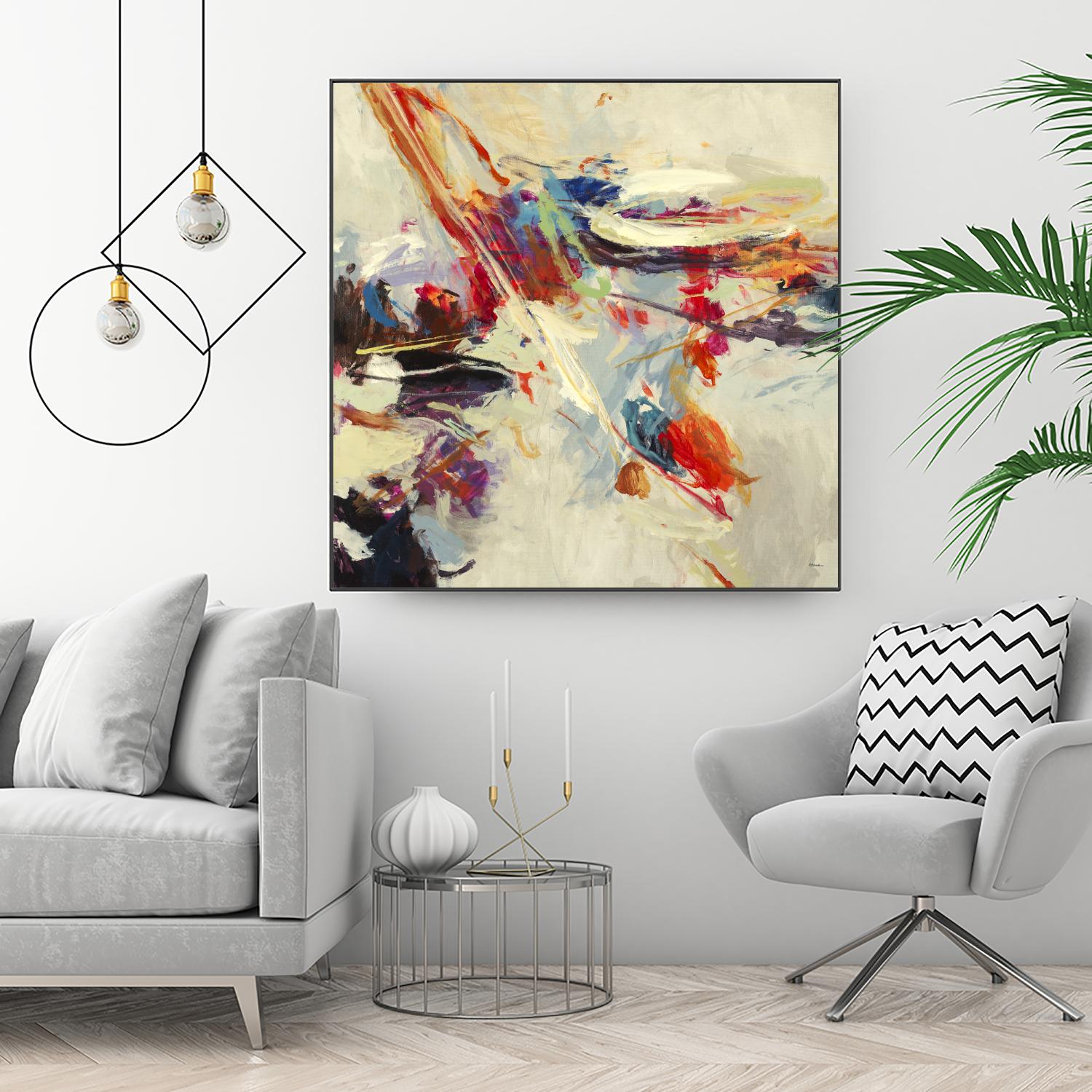 Positive Energy I by Randy Hibberd on GIANT ART - beige abstract
