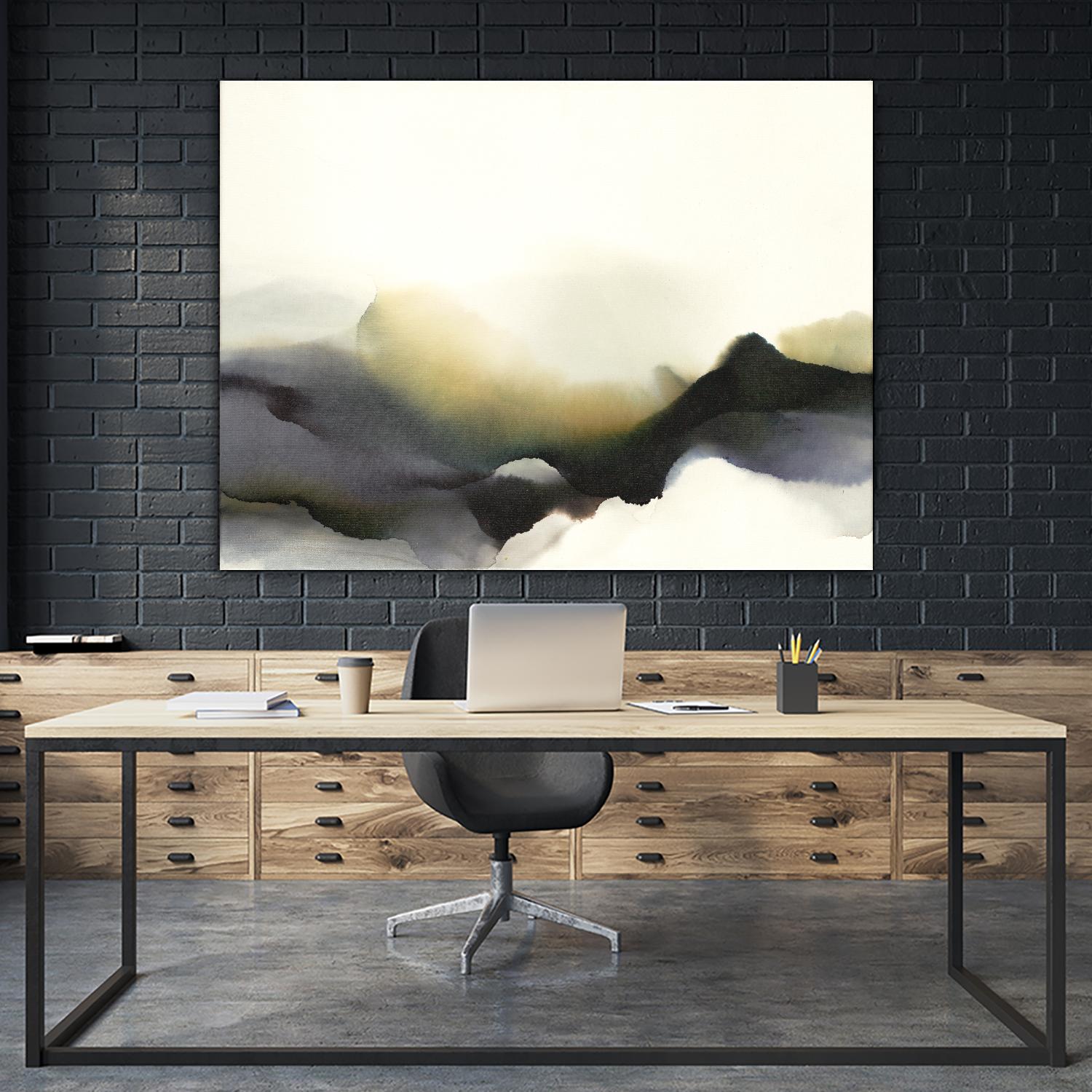 Lose Yourself to the Groove by Kippi Leonard on GIANT ART - black watercolour