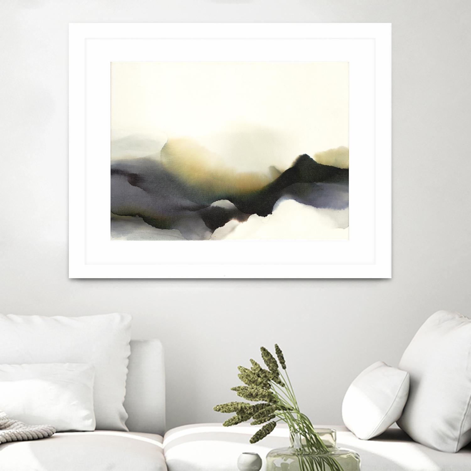 Lose Yourself to the Groove by Kippi Leonard on GIANT ART - green watercolour