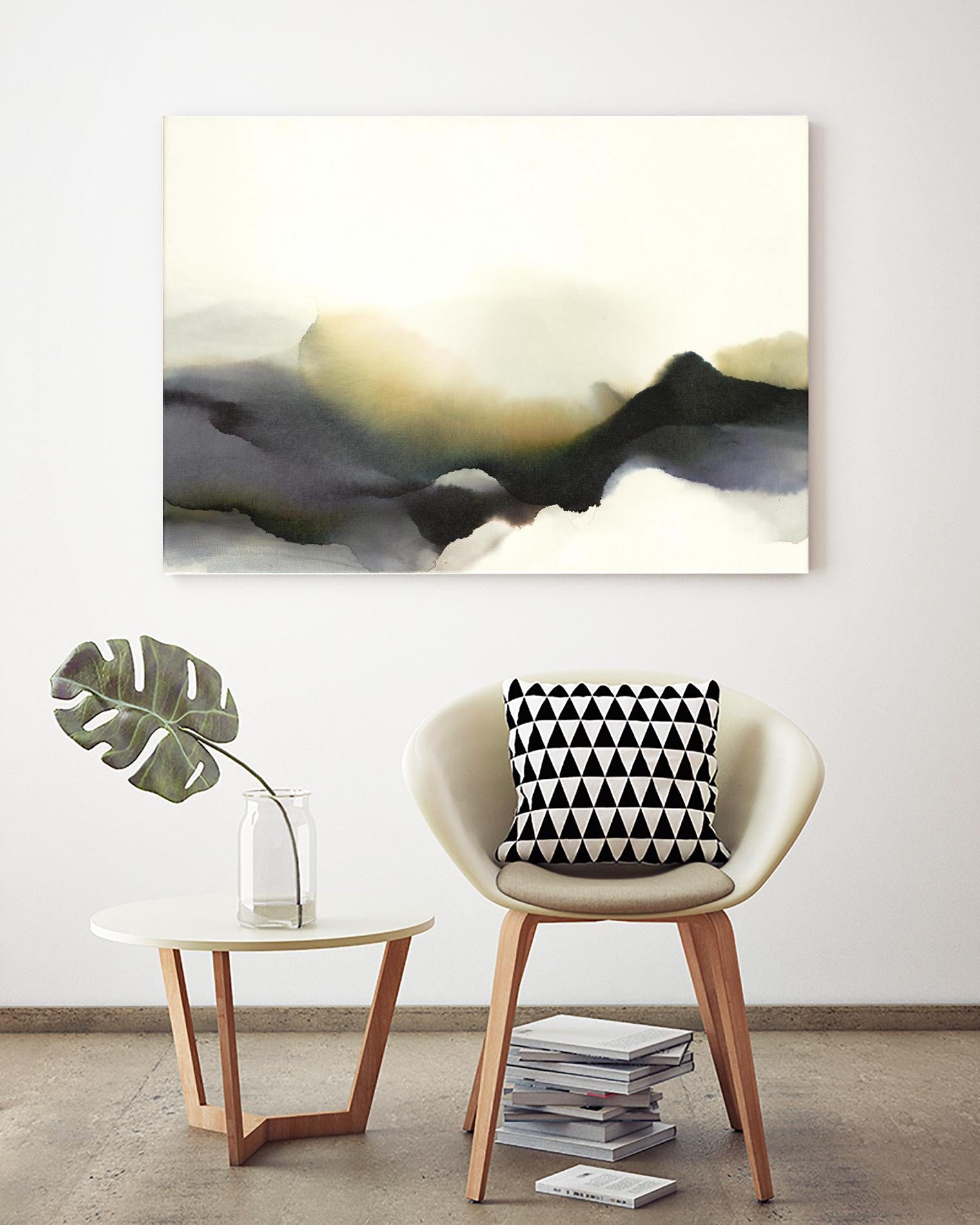 Lose Yourself to the Groove by Kippi Leonard on GIANT ART - green watercolour