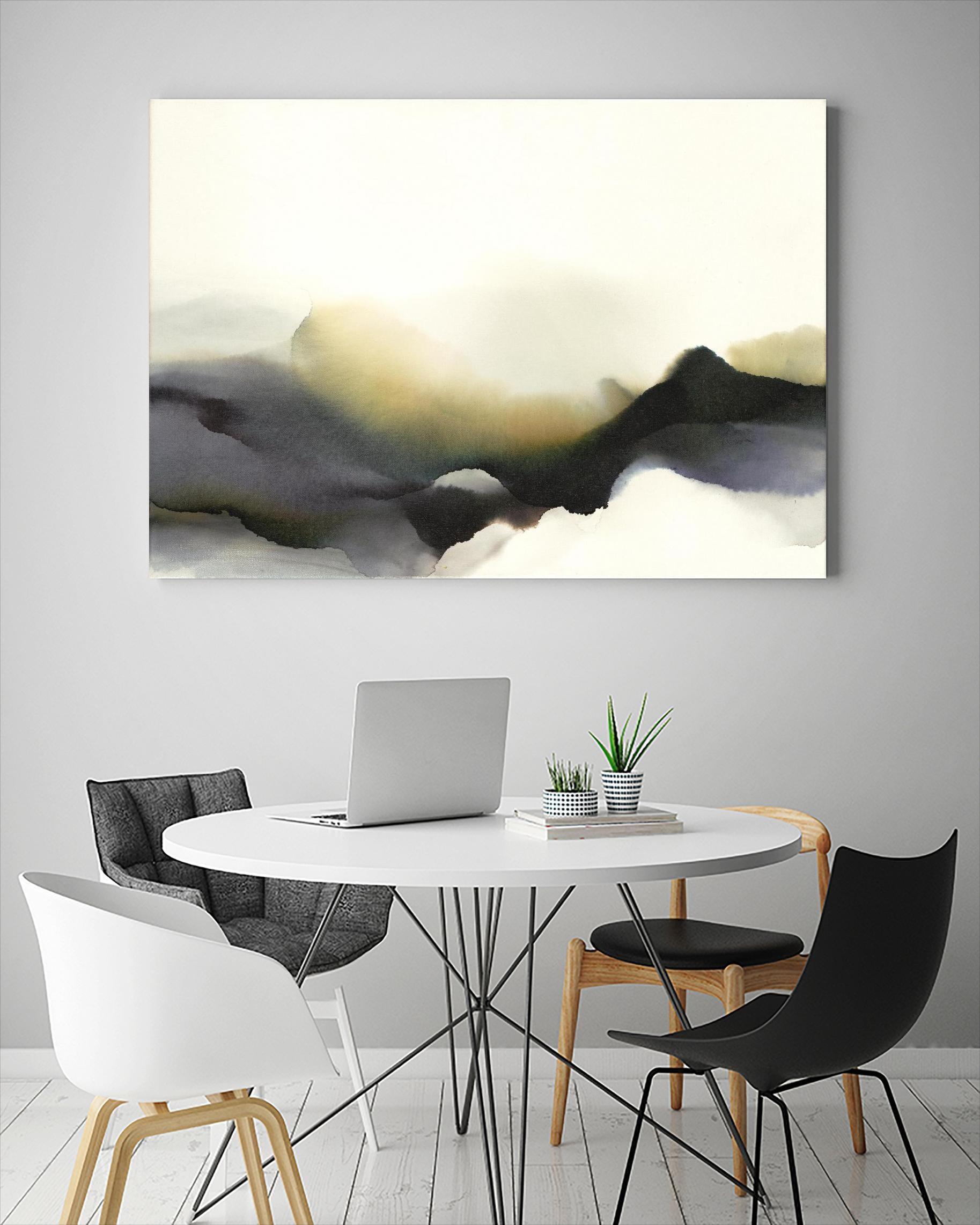 Lose Yourself to the Groove by Kippi Leonard on GIANT ART - green watercolour