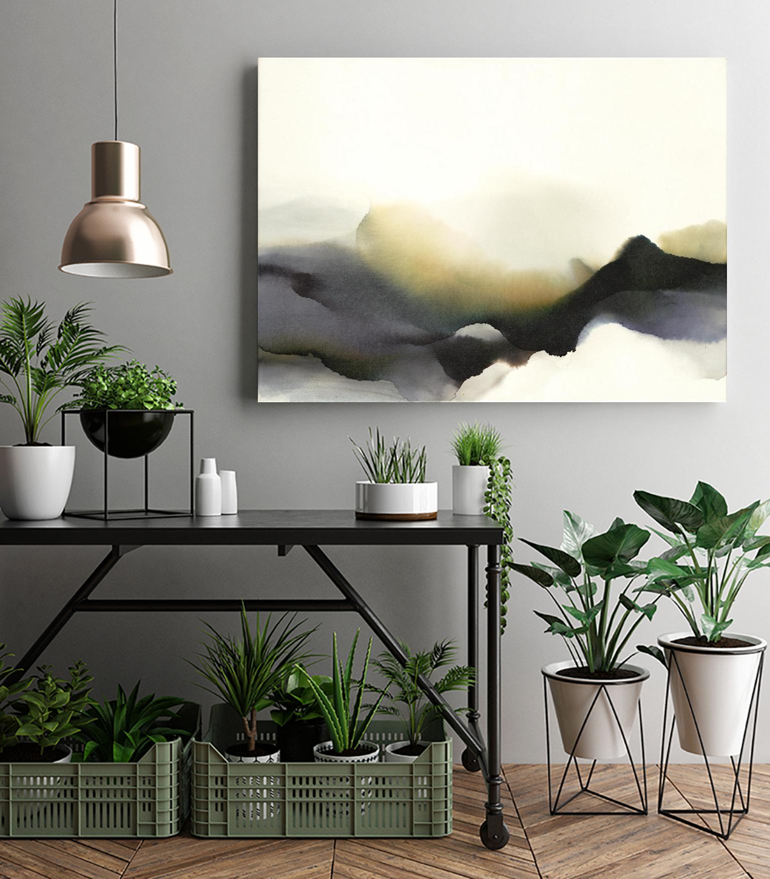 Lose Yourself to the Groove by Kippi Leonard on GIANT ART - green watercolour