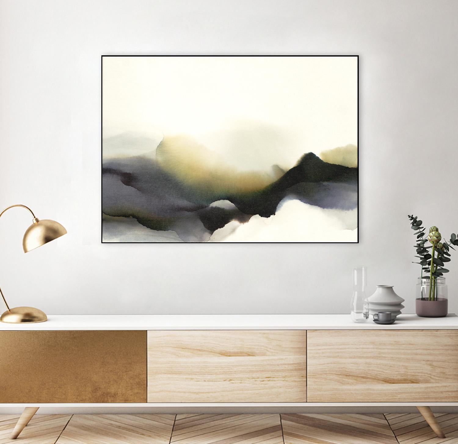 Lose Yourself to the Groove by Kippi Leonard on GIANT ART - black watercolour