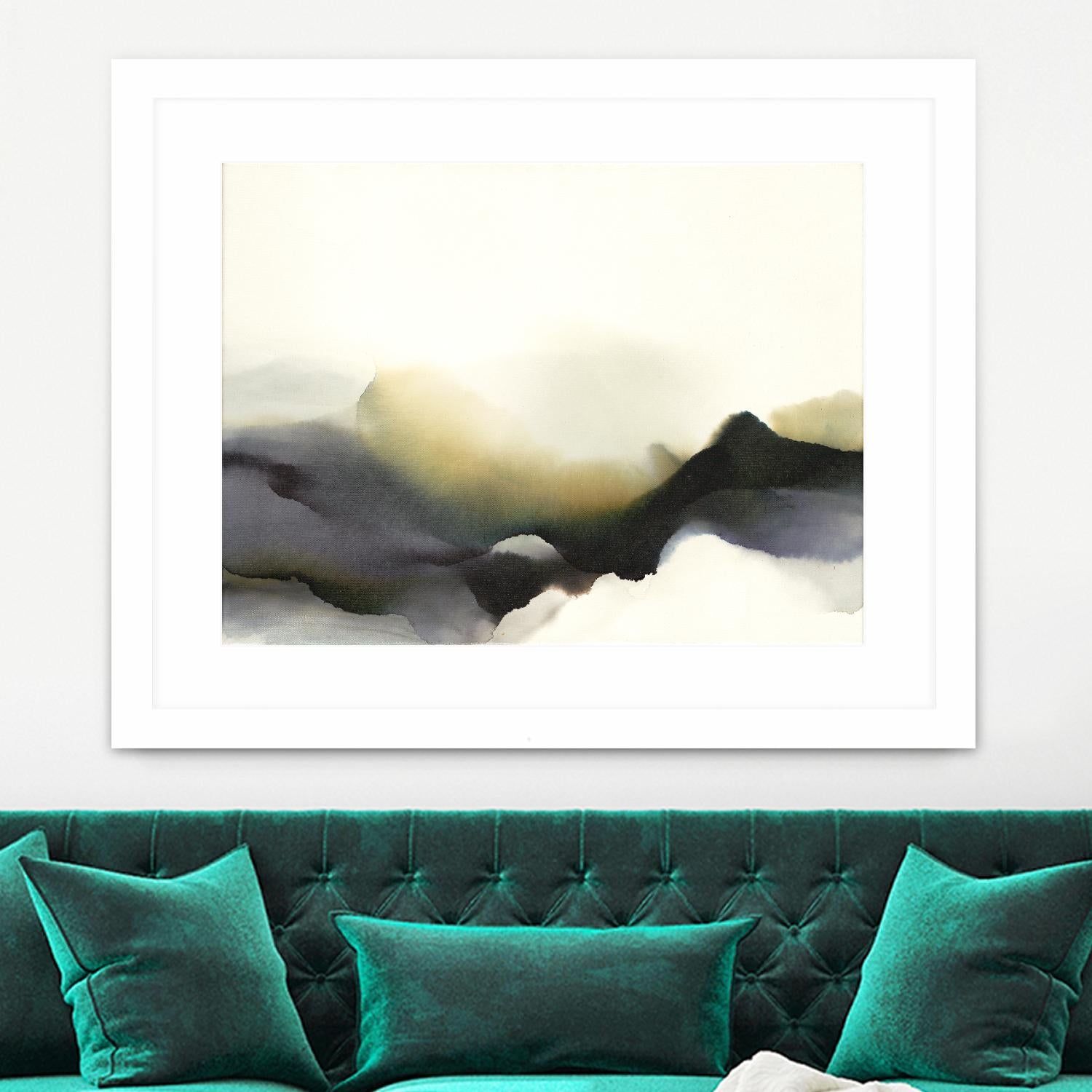 Lose Yourself to the Groove by Kippi Leonard on GIANT ART - green watercolour