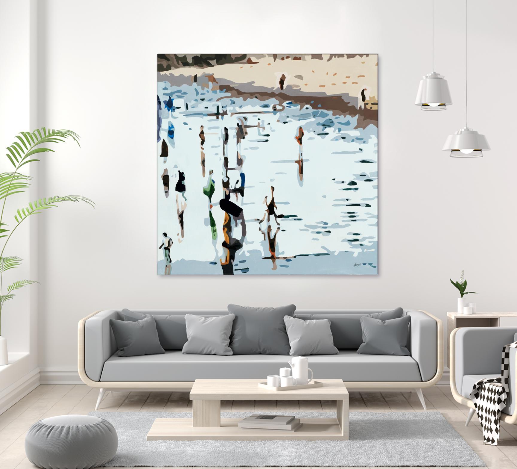 Self Reflection by Beth Ann Lawson on GIANT ART - blues coastal waves