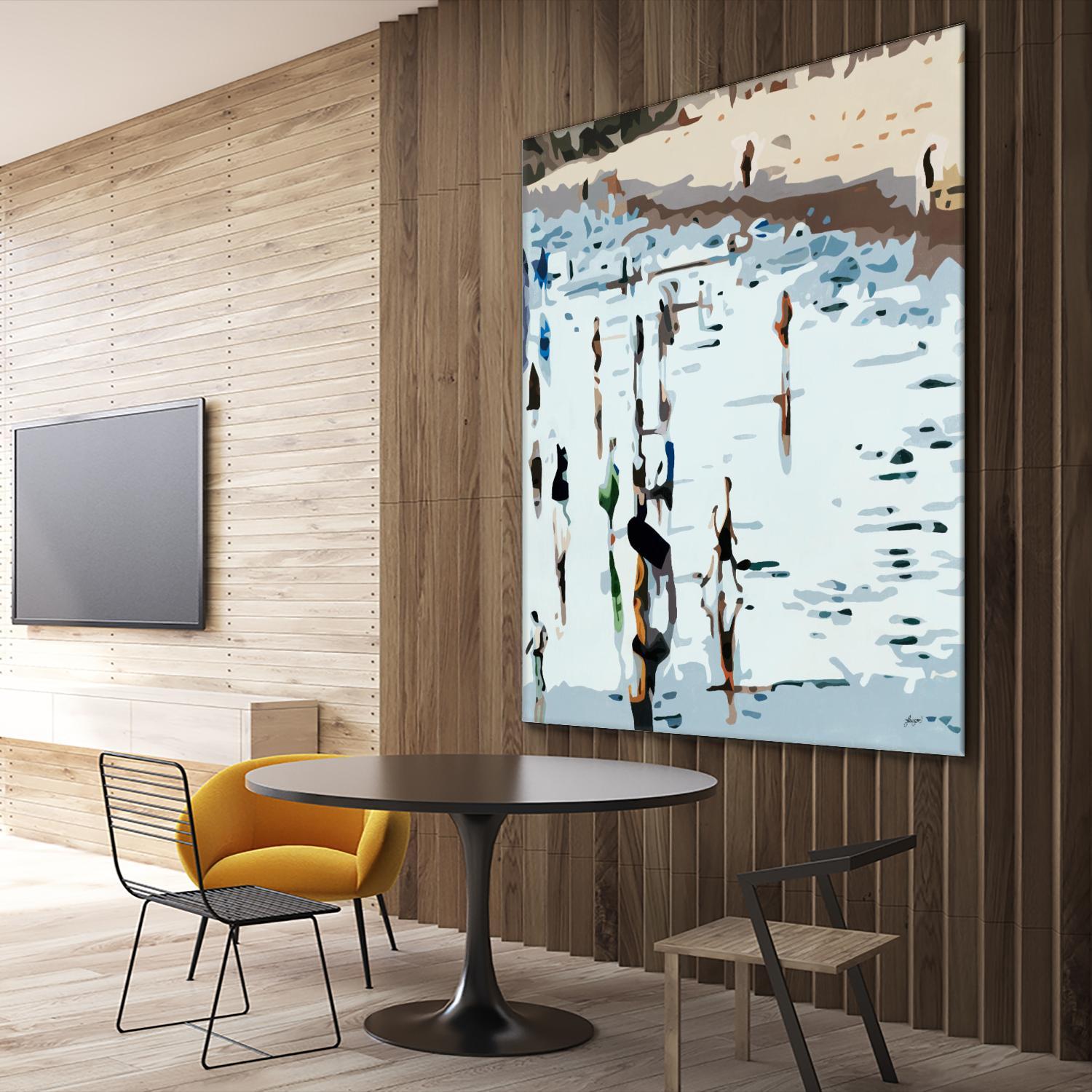 Self Reflection by Beth Ann Lawson on GIANT ART - blues coastal waves