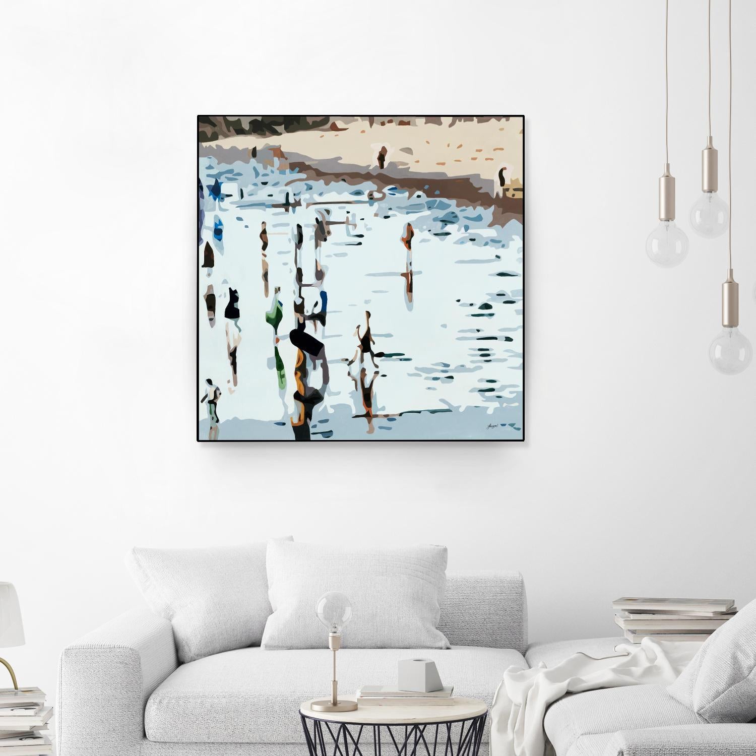 Self Reflection by Beth Ann Lawson on GIANT ART - blues coastal waves