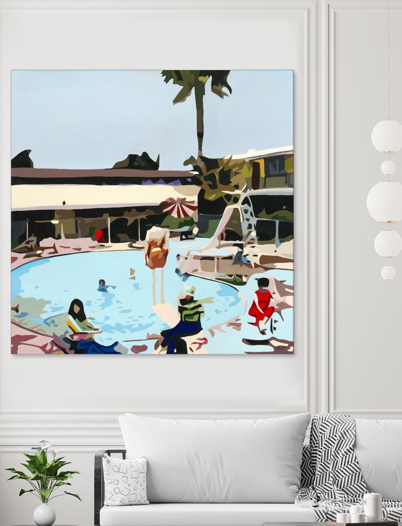 Off The Deep by Beth Ann Lawson on GIANT ART - blues coastal pool