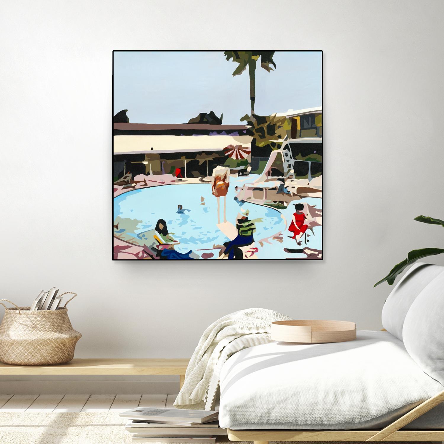 Off The Deep by Beth Ann Lawson on GIANT ART - blues coastal pool