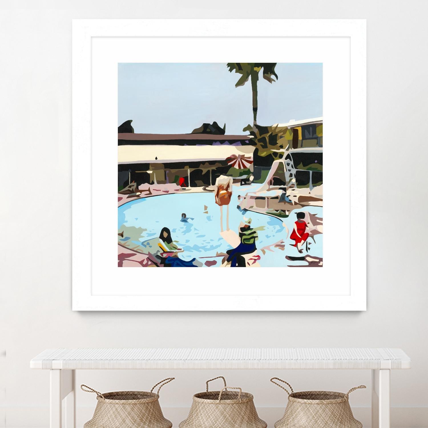 Off The Deep by Beth Ann Lawson on GIANT ART - blues coastal pool