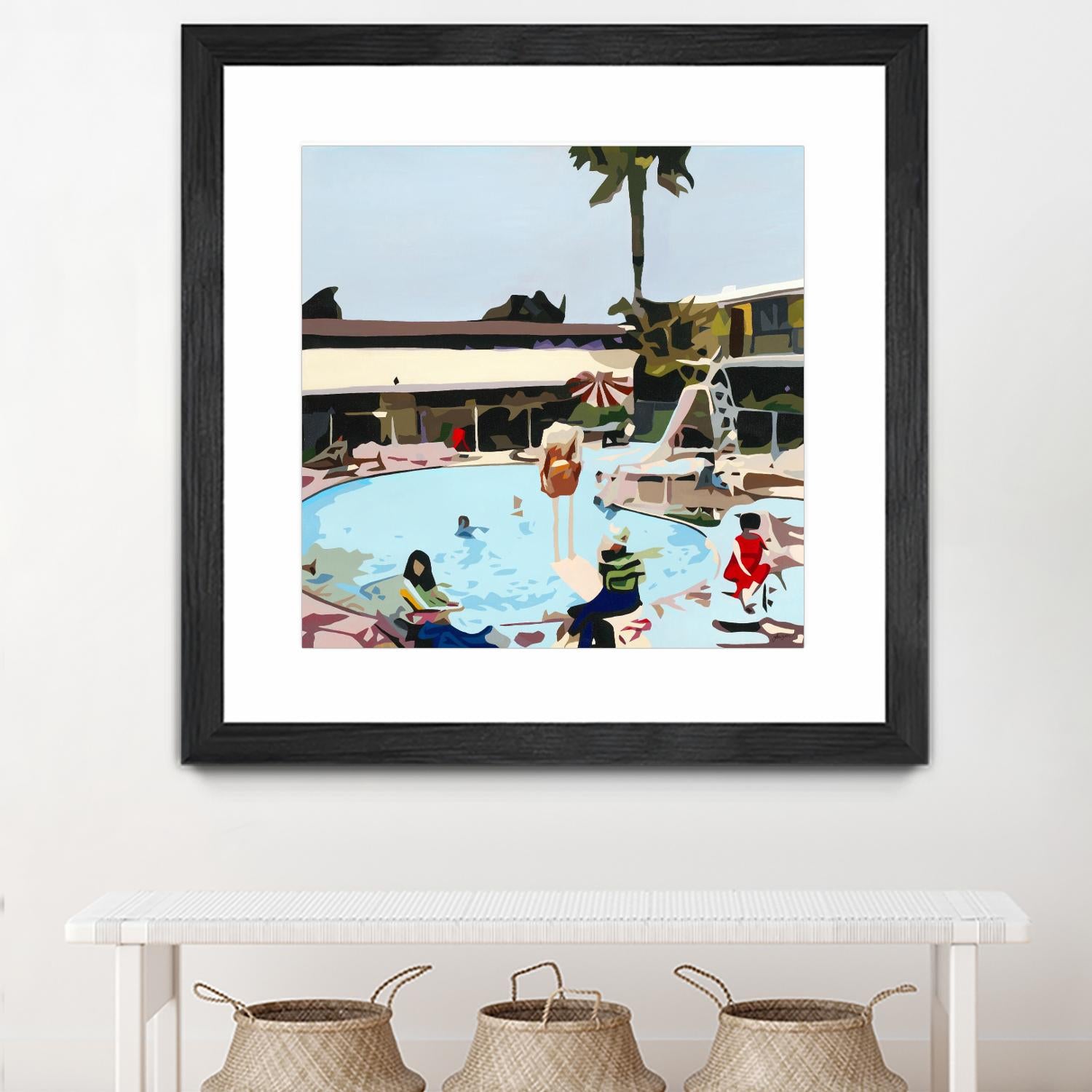 Off The Deep by Beth Ann Lawson on GIANT ART - blues coastal pool