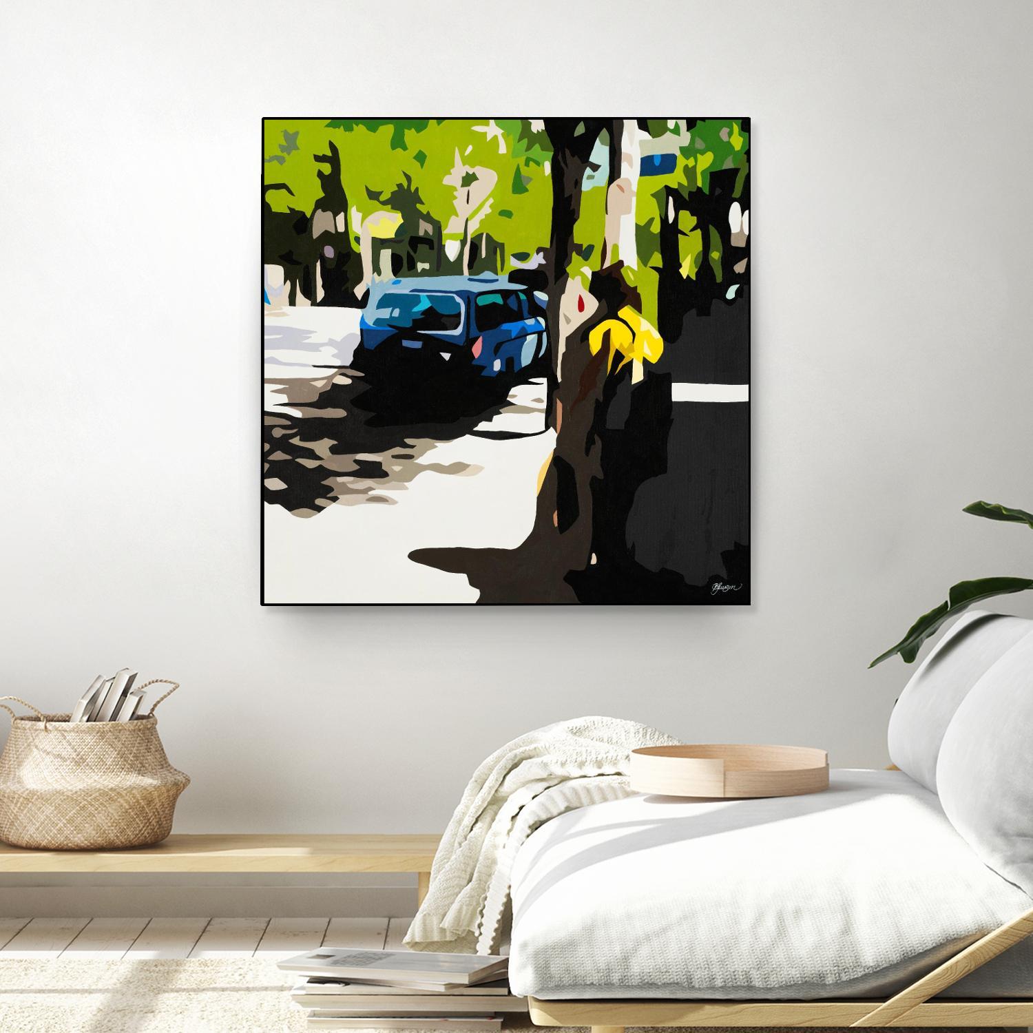 A Volvo In Ballard by Beth Ann Lawson on GIANT ART - greens cityscapes urban