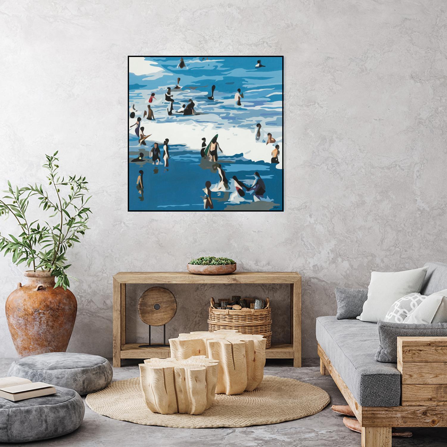 Surf's Up by Beth Ann Lawson on GIANT ART - blues coastal waves