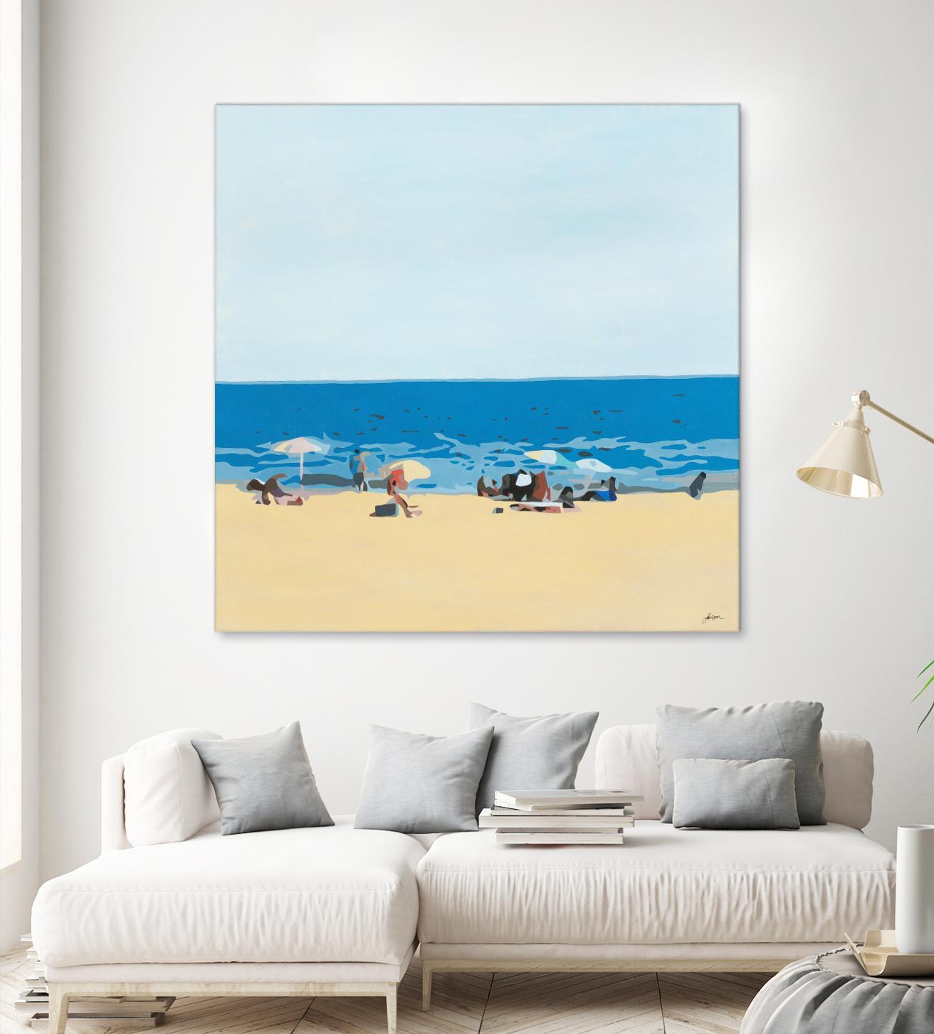 A Day At The Beach by Beth Ann Lawson on GIANT ART - blues coastal beach