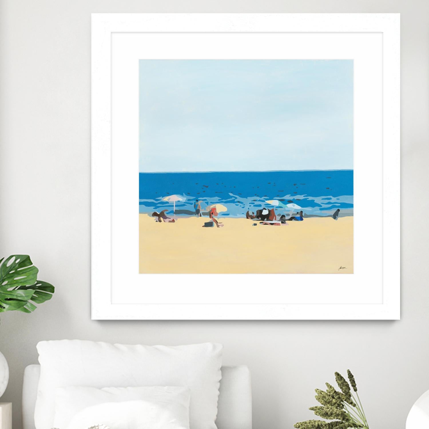 A Day At The Beach by Beth Ann Lawson on GIANT ART - blues coastal beach