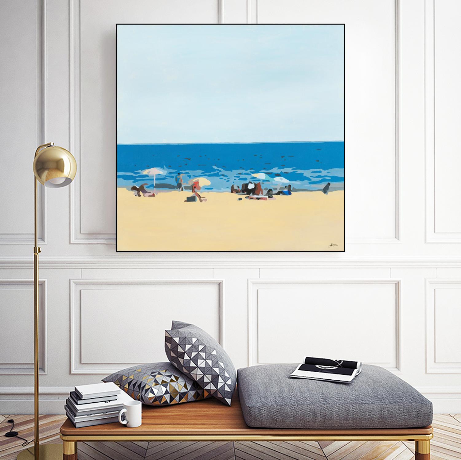 A Day At The Beach by Beth Ann Lawson on GIANT ART - blues coastal beach