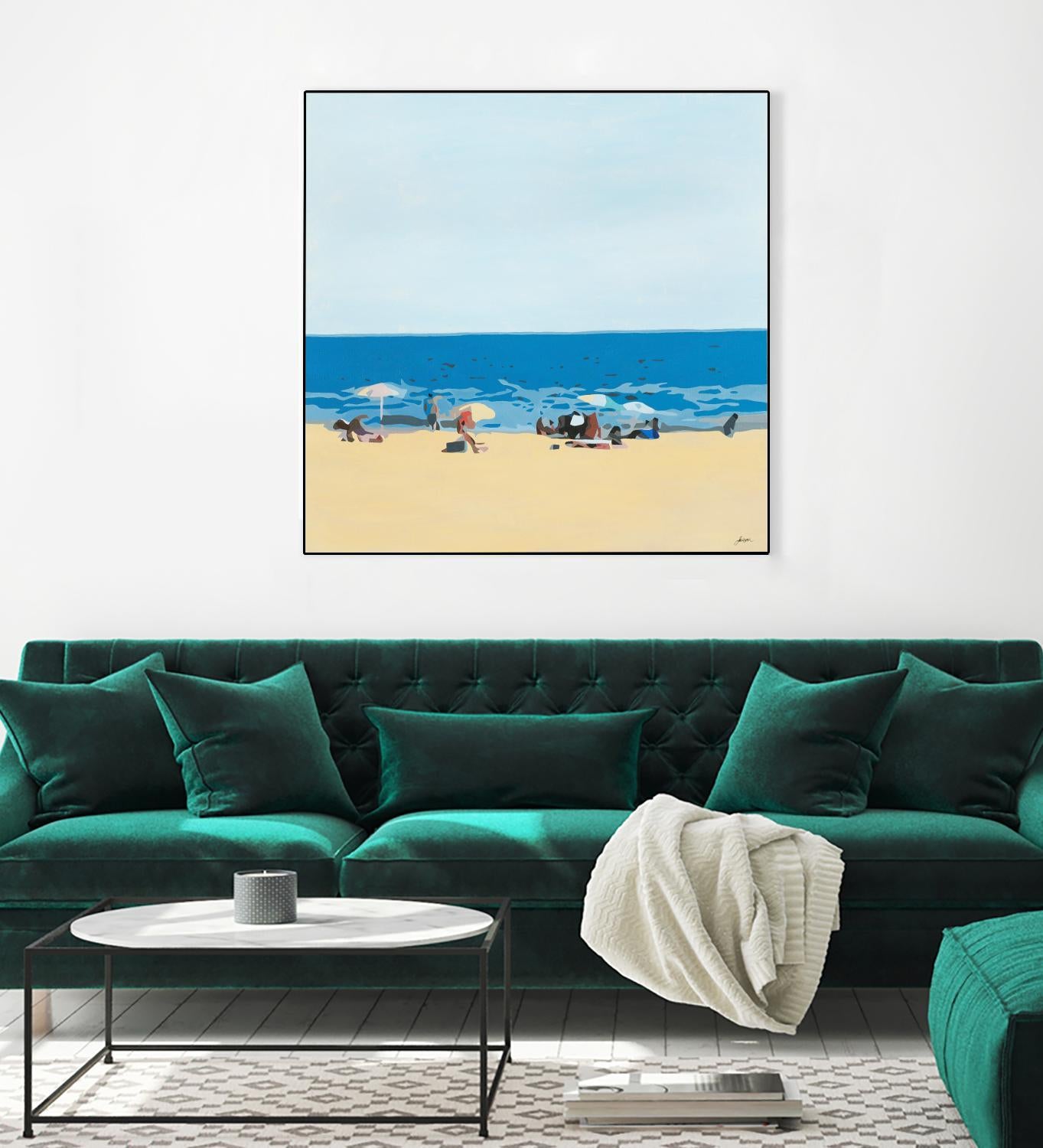 A Day At The Beach by Beth Ann Lawson on GIANT ART - blues coastal beach