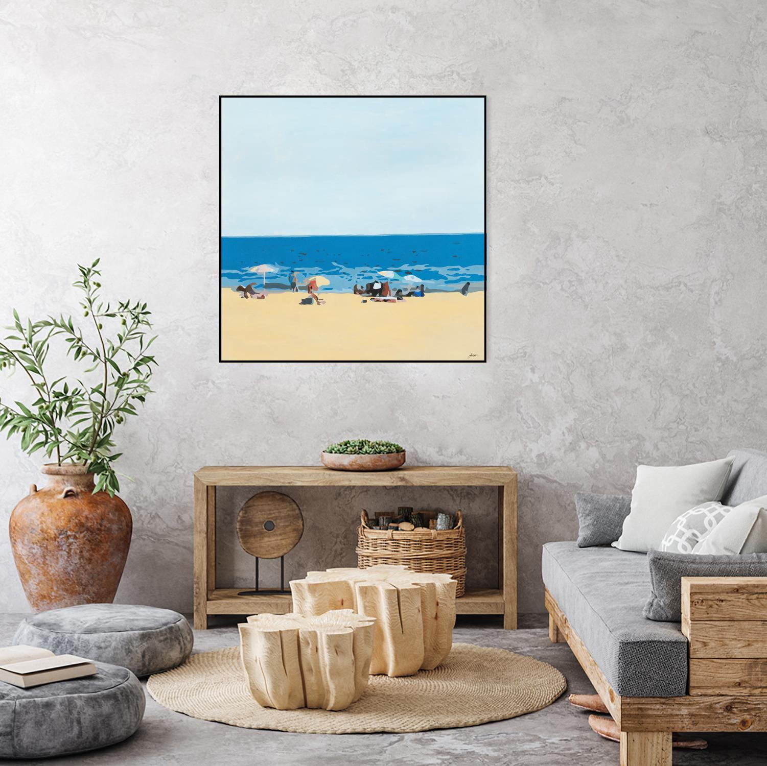 A Day At The Beach by Beth Ann Lawson on GIANT ART - blues coastal beach