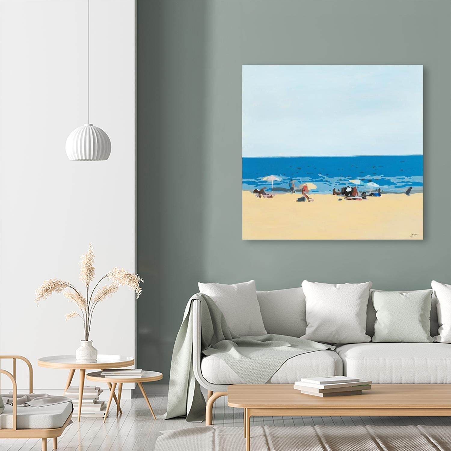 A Day At The Beach by Beth Ann Lawson on GIANT ART - beige coastal sand