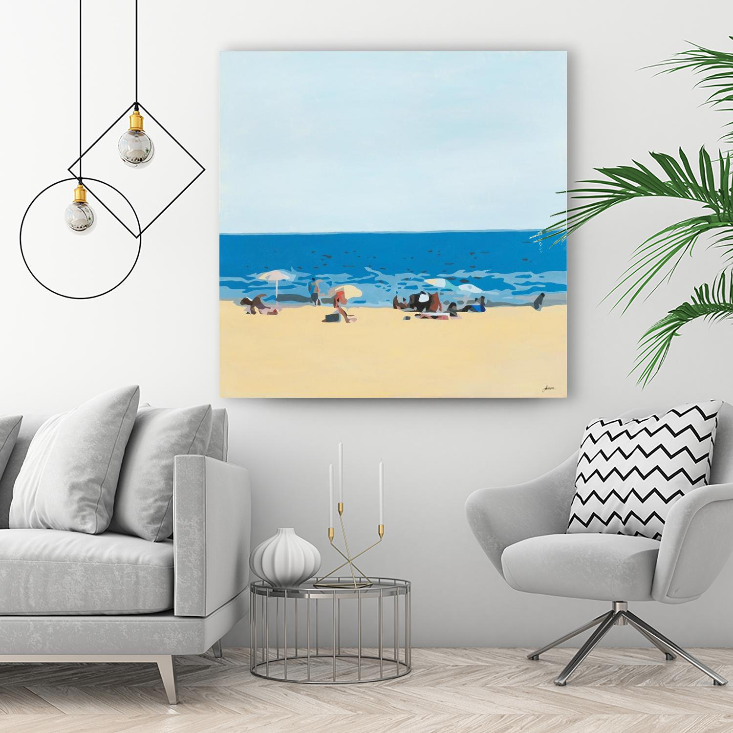 A Day At The Beach by Beth Ann Lawson on GIANT ART - beige coastal sand