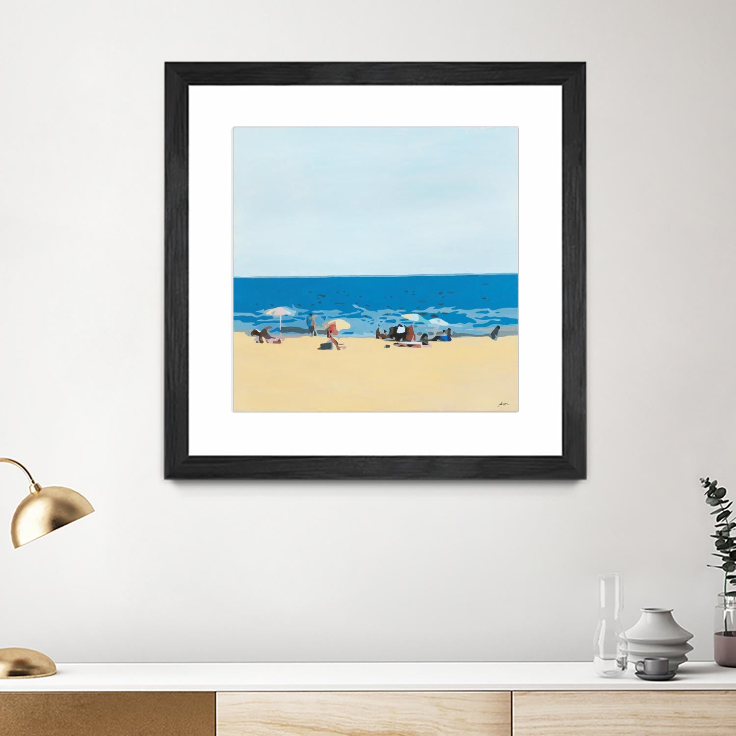 A Day At The Beach by Beth Ann Lawson on GIANT ART - blues coastal beach