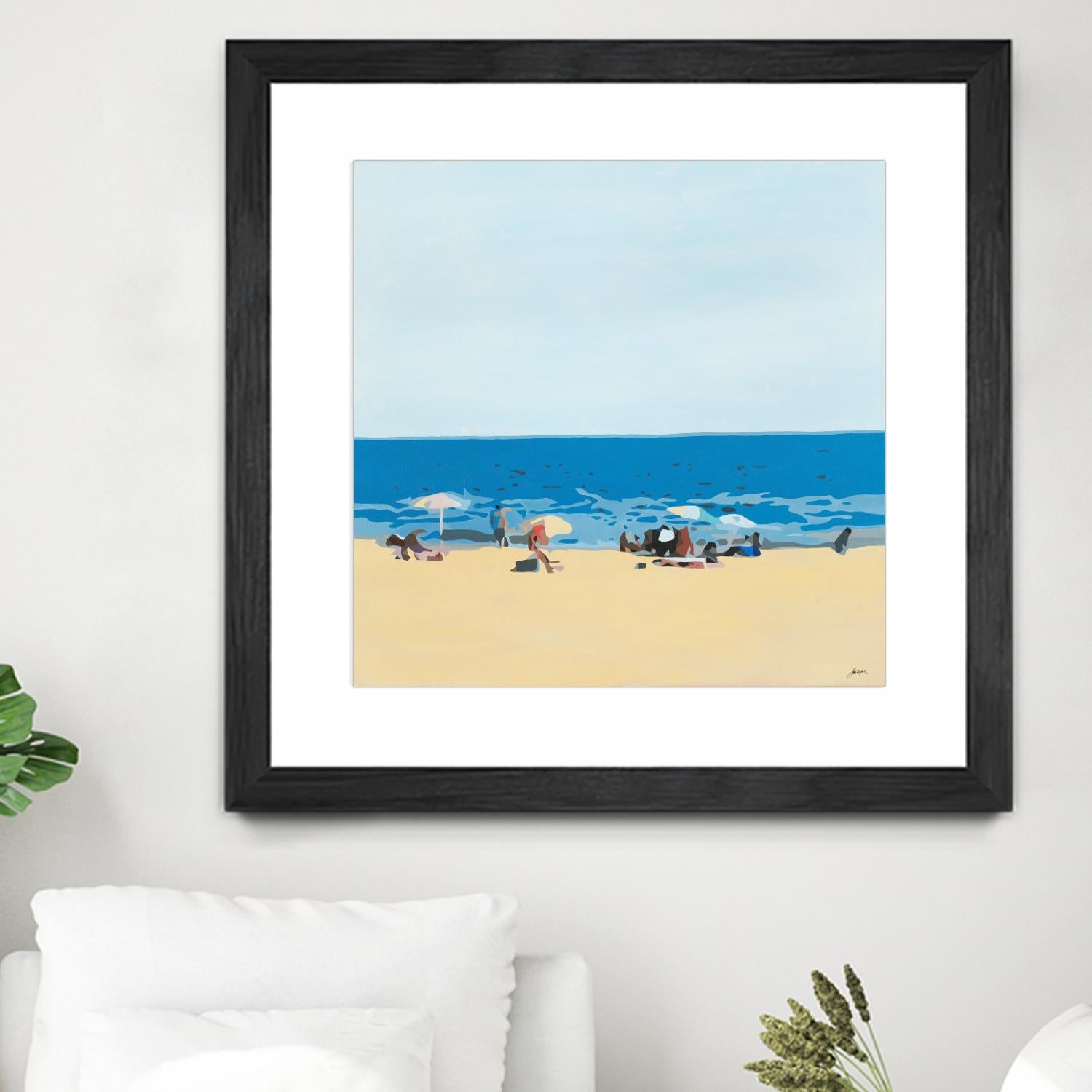 A Day At The Beach by Beth Ann Lawson on GIANT ART - blues coastal beach