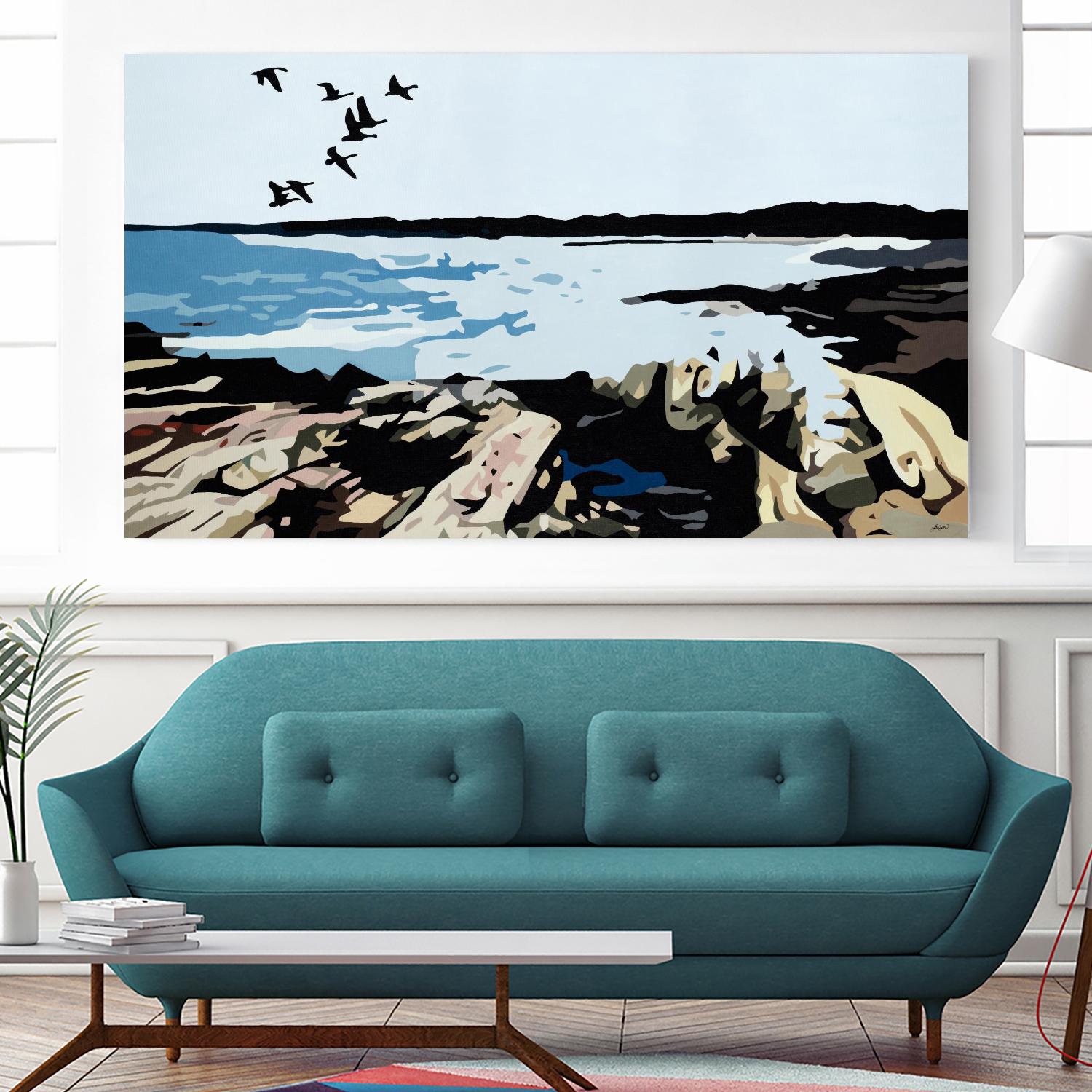 MAINE EVENT by Bethann Lawson on GIANT ART - blue coastal birds