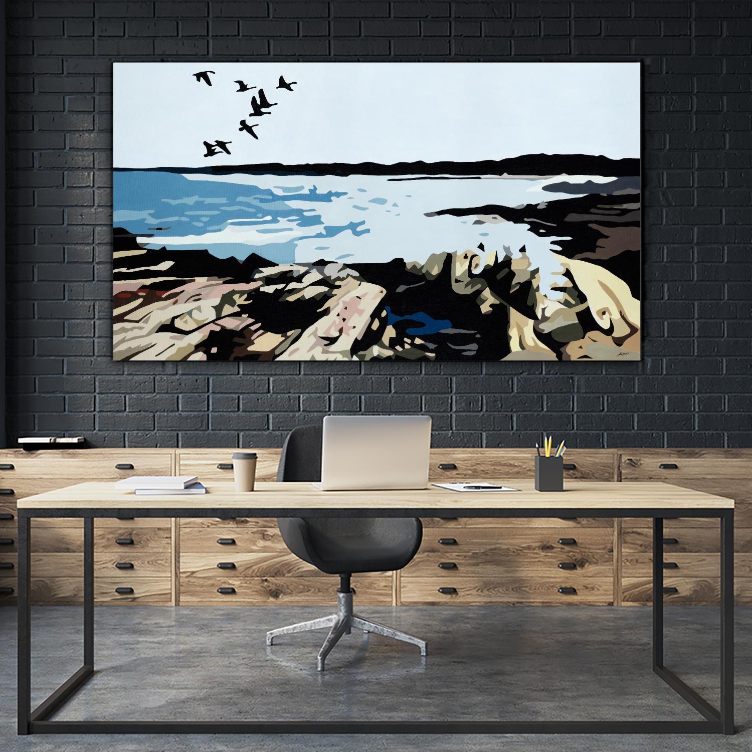 MAINE EVENT by Bethann Lawson on GIANT ART - blue coastal birds