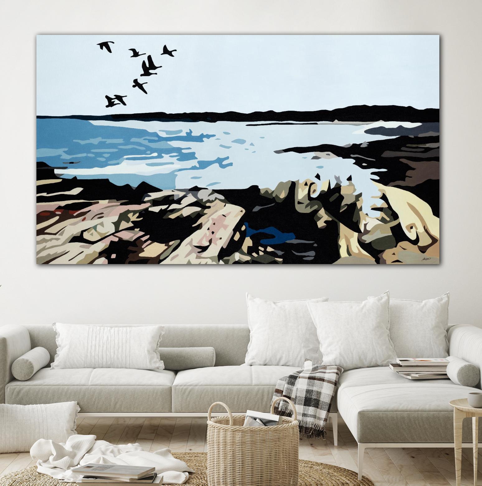 MAINE EVENT by Bethann Lawson on GIANT ART - blue coastal birds