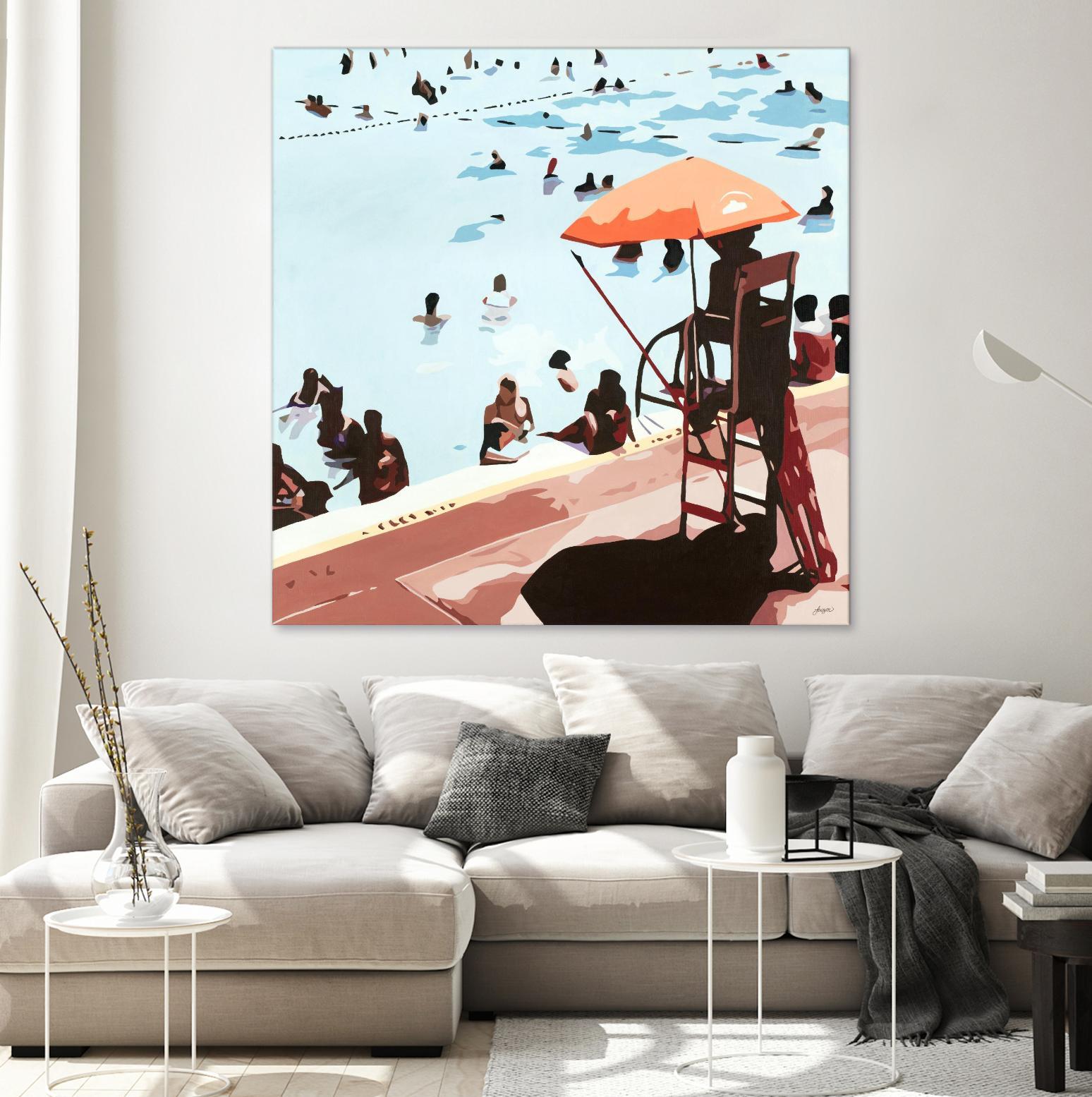 IT'S ALL GOING JUST SWIMMINGLY by Bethann Lawson on GIANT ART - blue coastal social