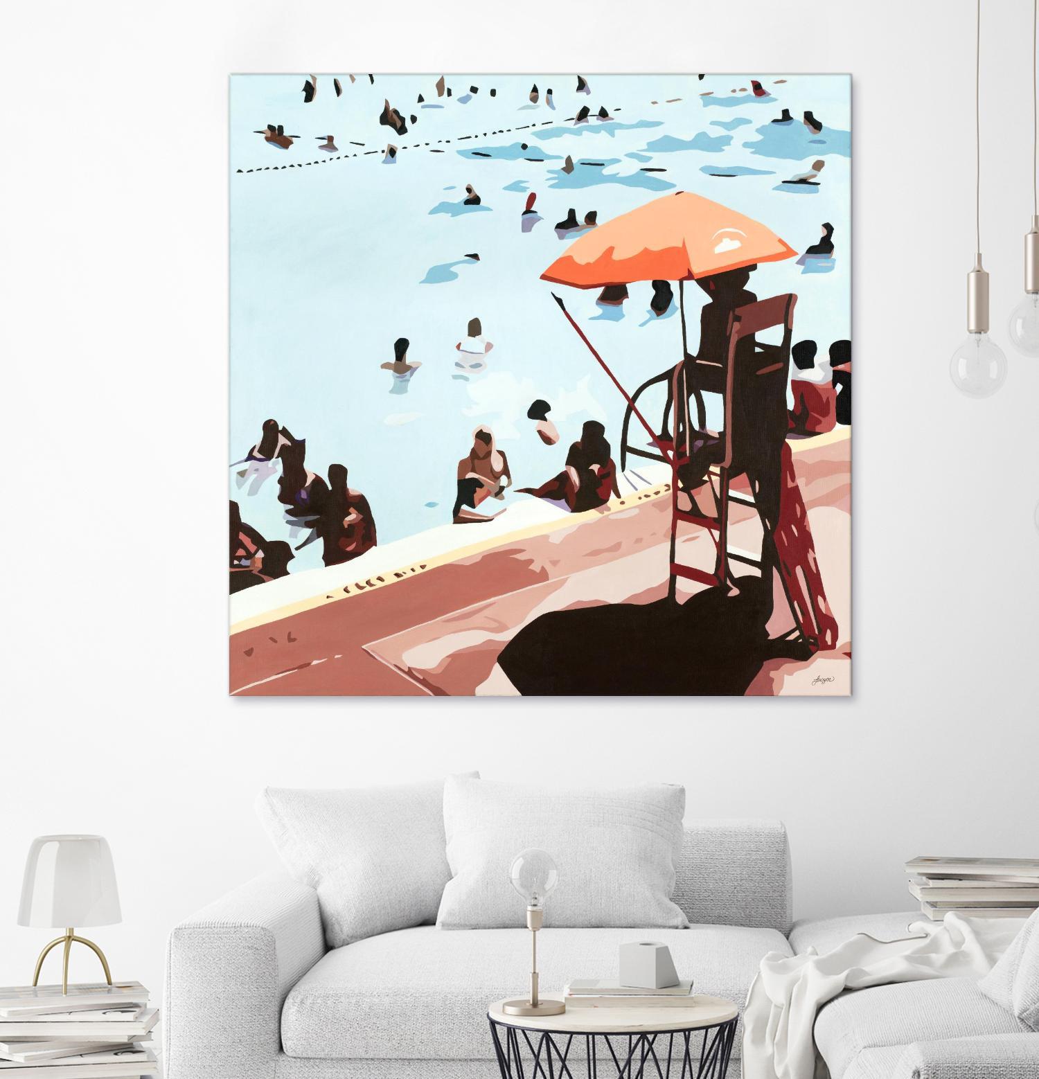 IT'S ALL GOING JUST SWIMMINGLY by Bethann Lawson on GIANT ART - blue coastal social