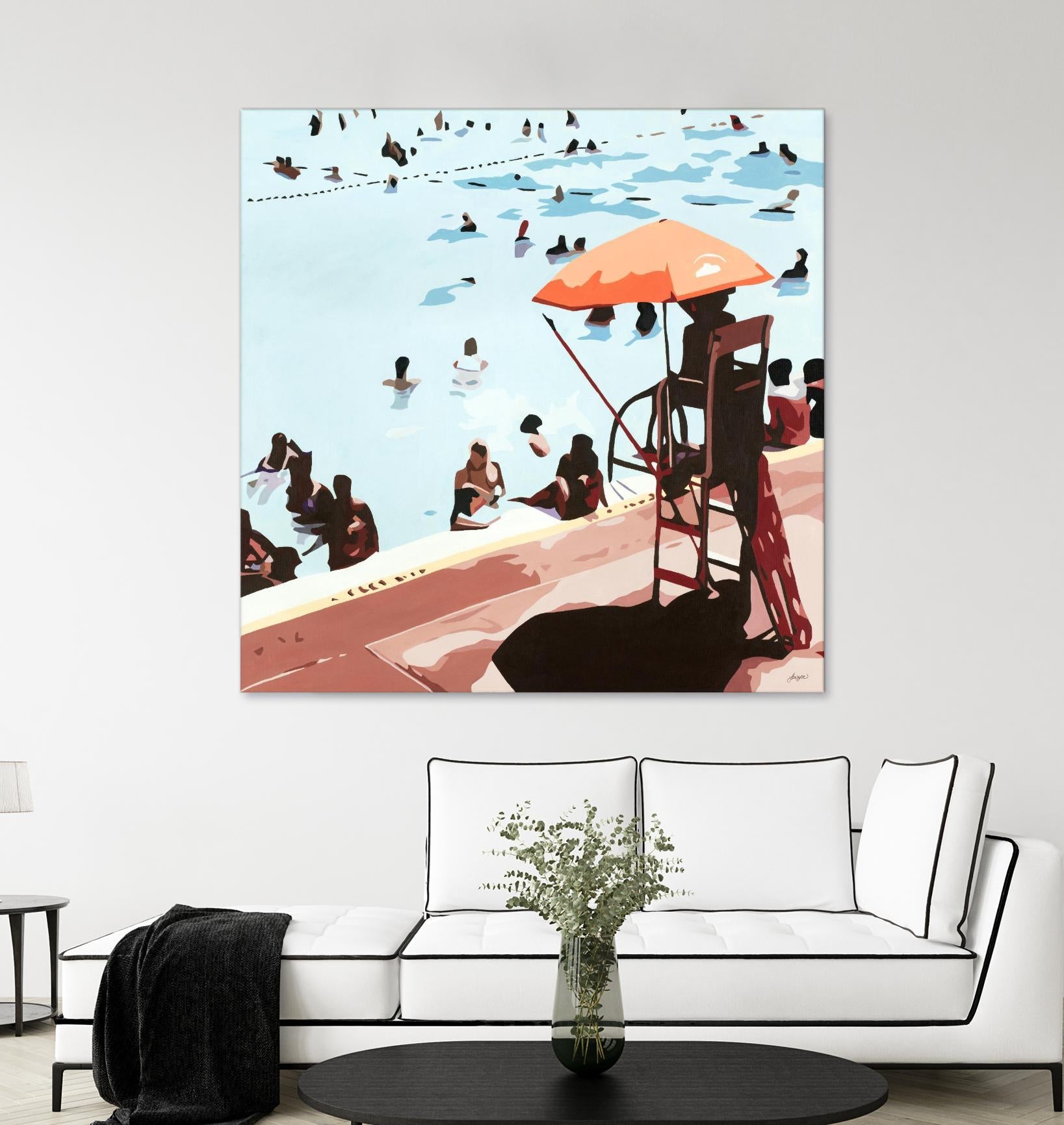 IT'S ALL GOING JUST SWIMMINGLY by Bethann Lawson on GIANT ART - blue coastal social