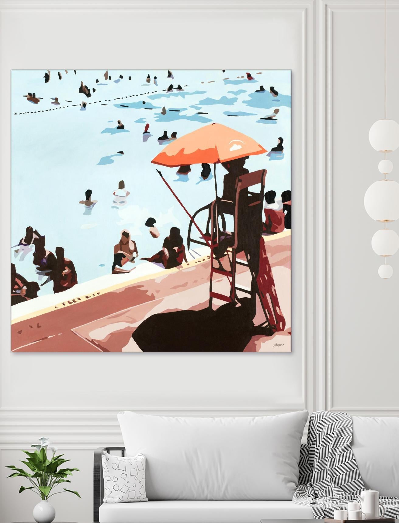 IT'S ALL GOING JUST SWIMMINGLY by Bethann Lawson on GIANT ART - blue coastal social