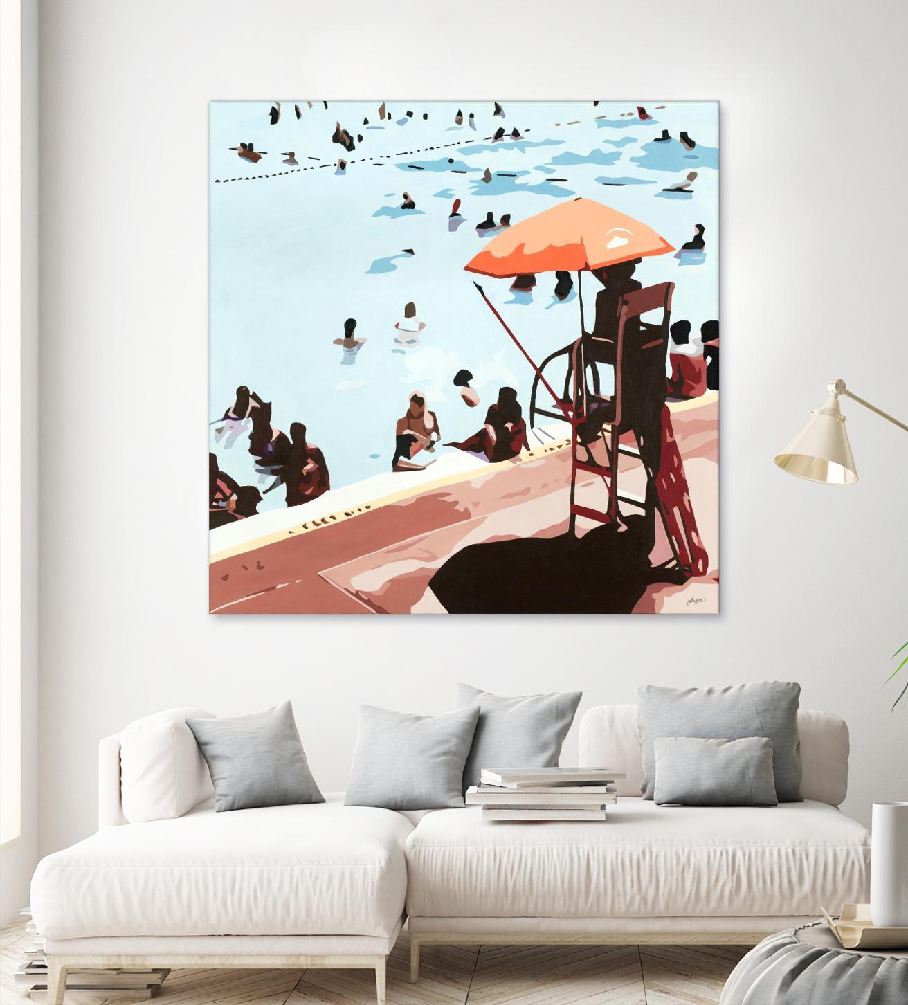 IT'S ALL GOING JUST SWIMMINGLY by Bethann Lawson on GIANT ART - blue coastal social