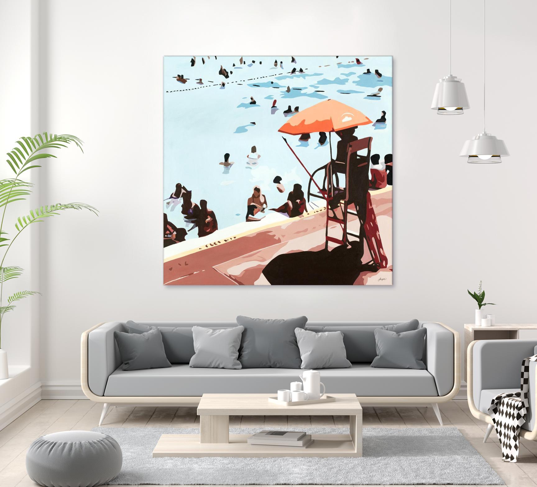 IT'S ALL GOING JUST SWIMMINGLY by Bethann Lawson on GIANT ART - blue coastal social