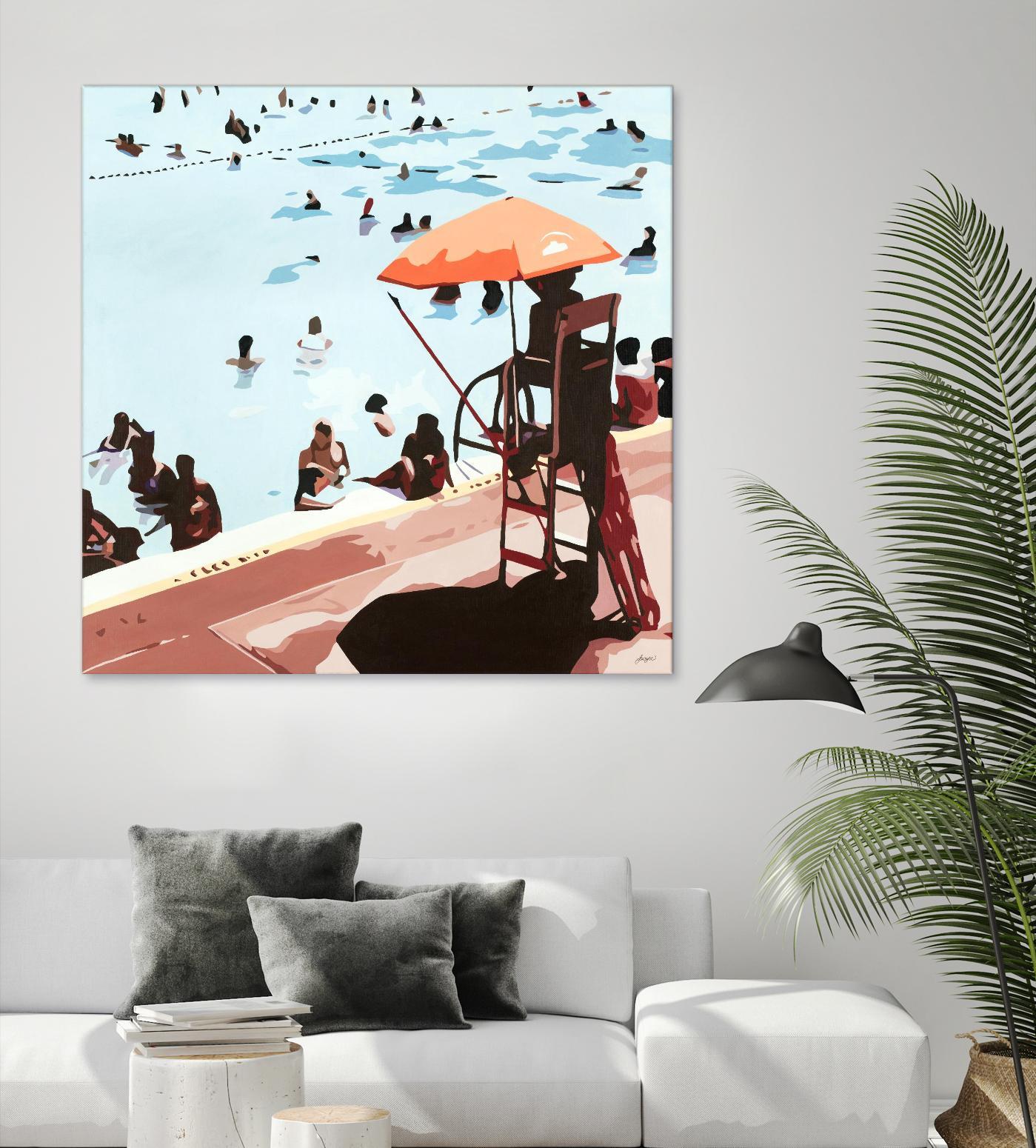 IT'S ALL GOING JUST SWIMMINGLY by Bethann Lawson on GIANT ART - blue coastal social