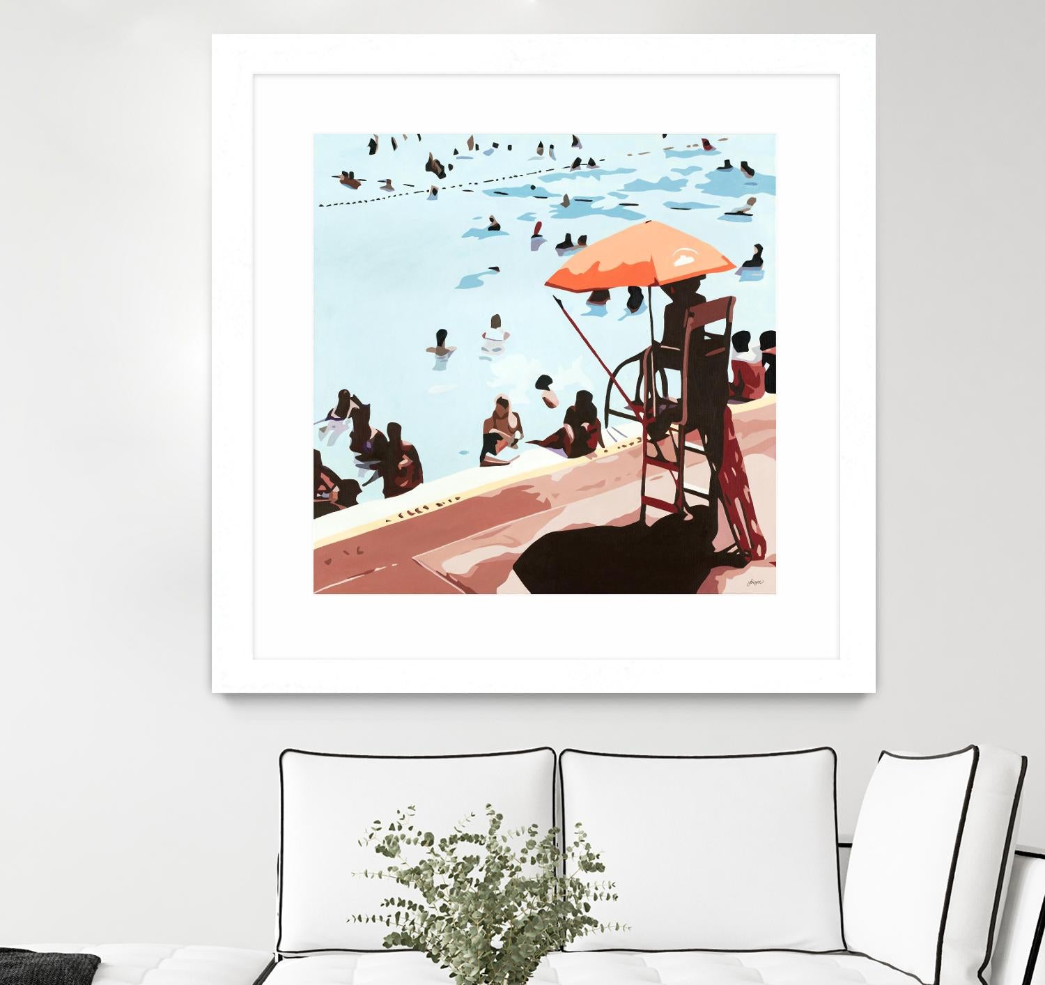 IT'S ALL GOING JUST SWIMMINGLY by Bethann Lawson on GIANT ART - blue coastal social