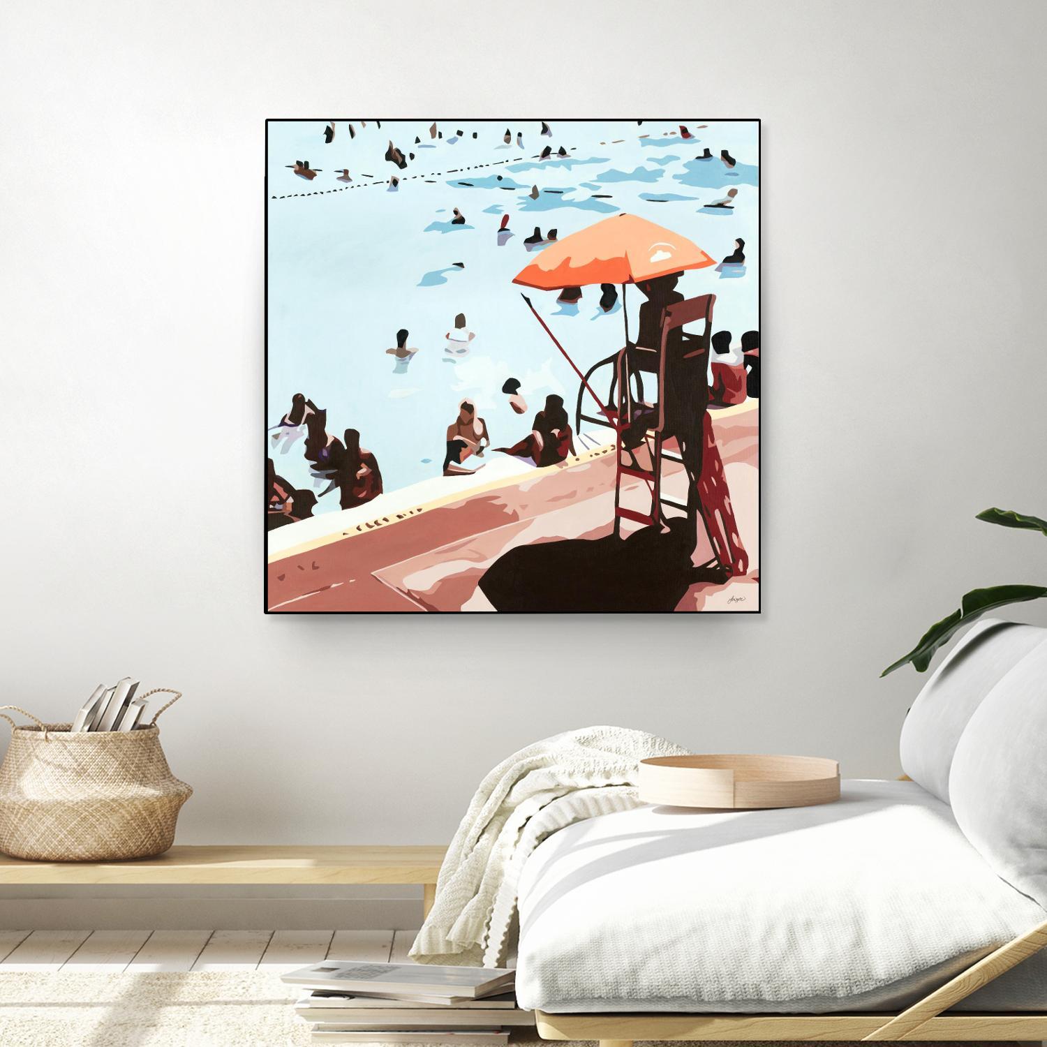 IT'S ALL GOING JUST SWIMMINGLY by Bethann Lawson on GIANT ART - blue coastal social