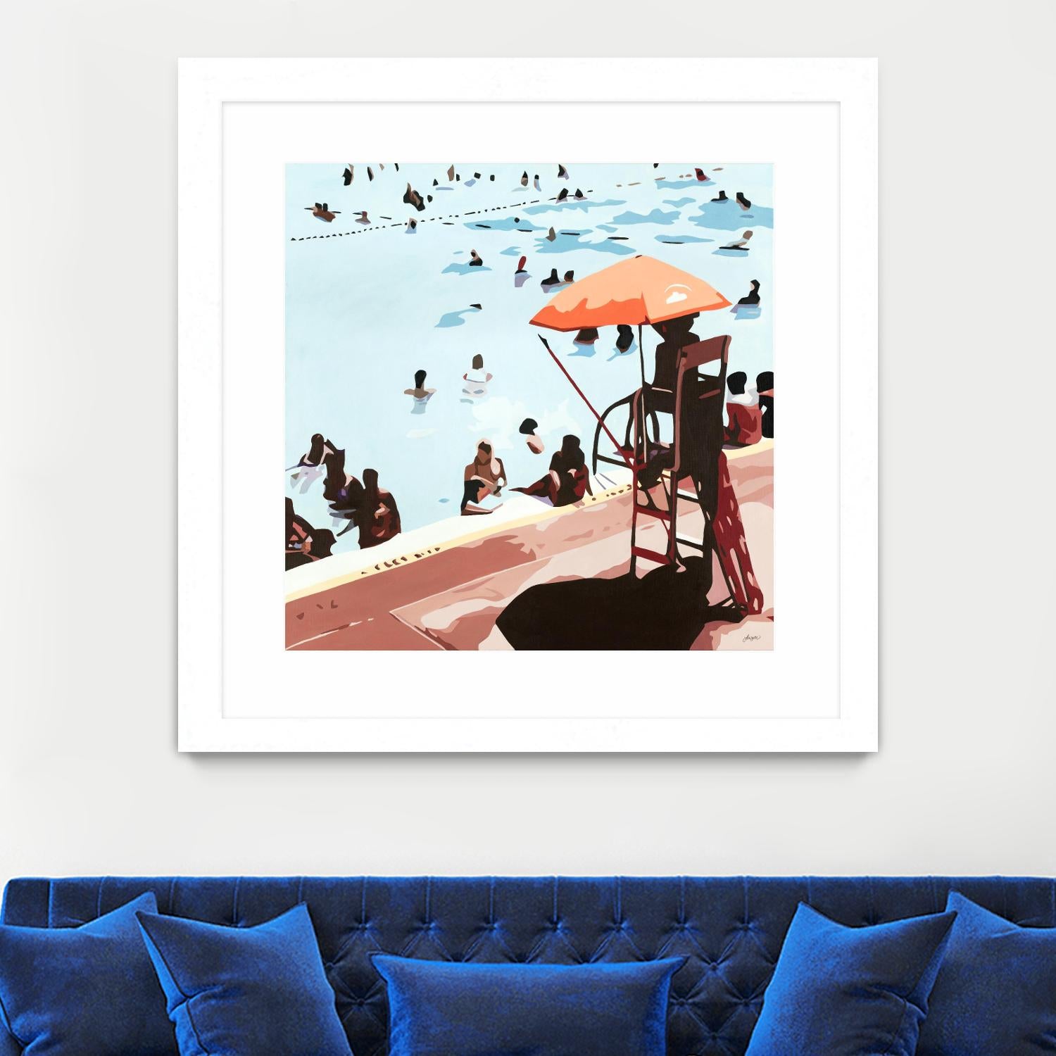 IT'S ALL GOING JUST SWIMMINGLY by Bethann Lawson on GIANT ART - blue coastal social