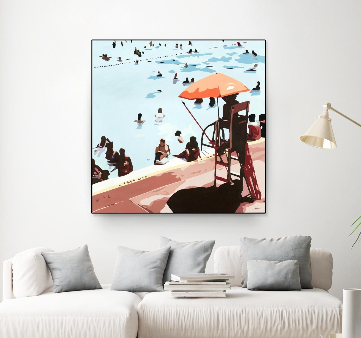 IT'S ALL GOING JUST SWIMMINGLY by Bethann Lawson on GIANT ART - blue coastal social