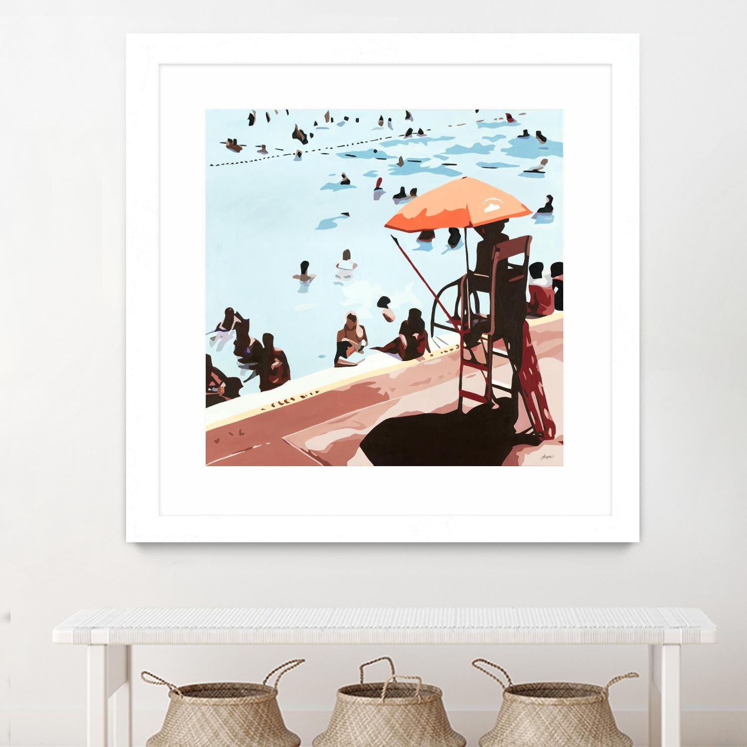 IT'S ALL GOING JUST SWIMMINGLY by Bethann Lawson on GIANT ART - blue coastal social