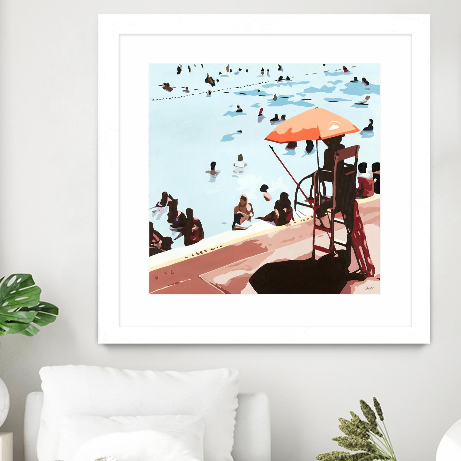 IT'S ALL GOING JUST SWIMMINGLY by Bethann Lawson on GIANT ART - blue coastal social