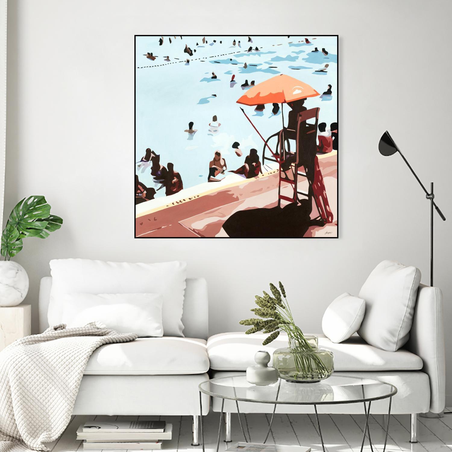 IT'S ALL GOING JUST SWIMMINGLY by Bethann Lawson on GIANT ART - blue coastal social