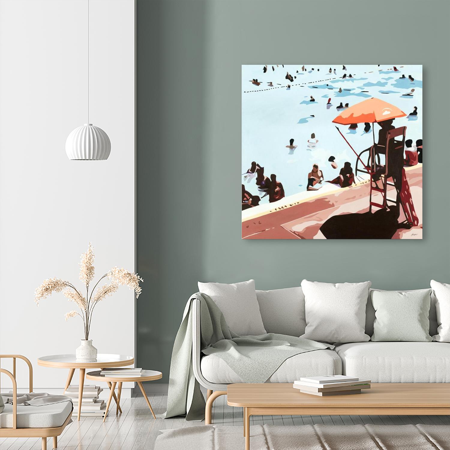 IT'S ALL GOING JUST SWIMMINGLY by Bethann Lawson on GIANT ART - blue coastal social