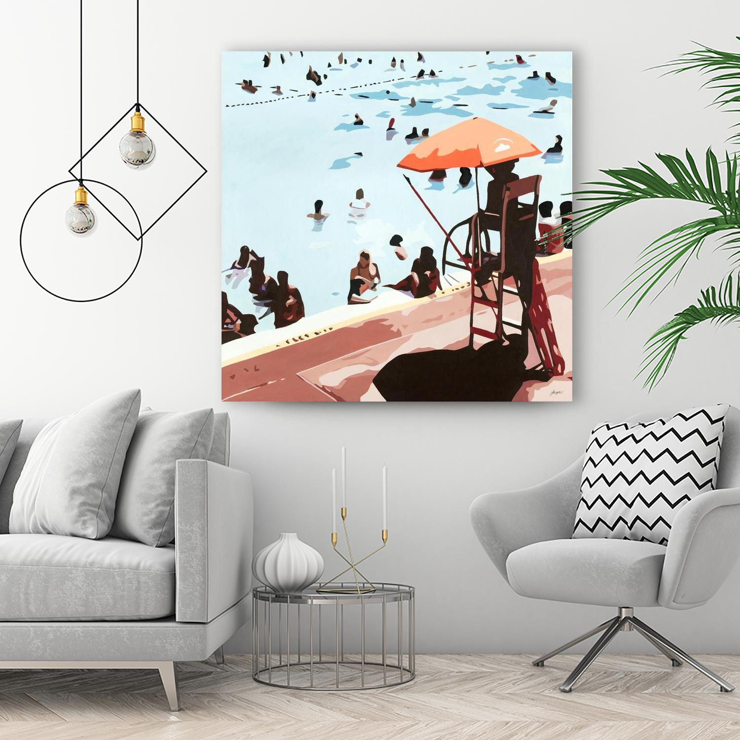 IT'S ALL GOING JUST SWIMMINGLY by Bethann Lawson on GIANT ART - blue coastal social