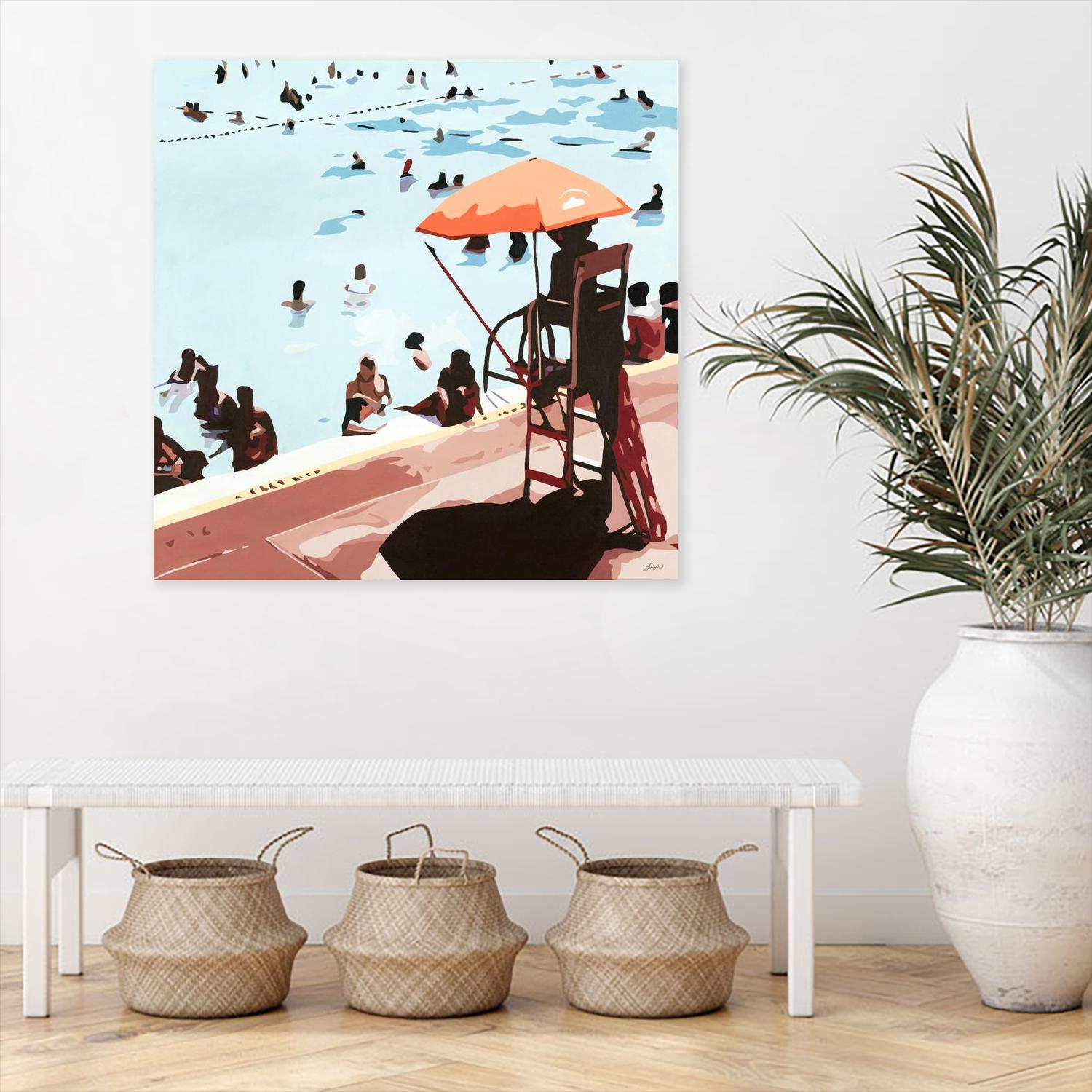 IT'S ALL GOING JUST SWIMMINGLY by Bethann Lawson on GIANT ART - blue coastal social